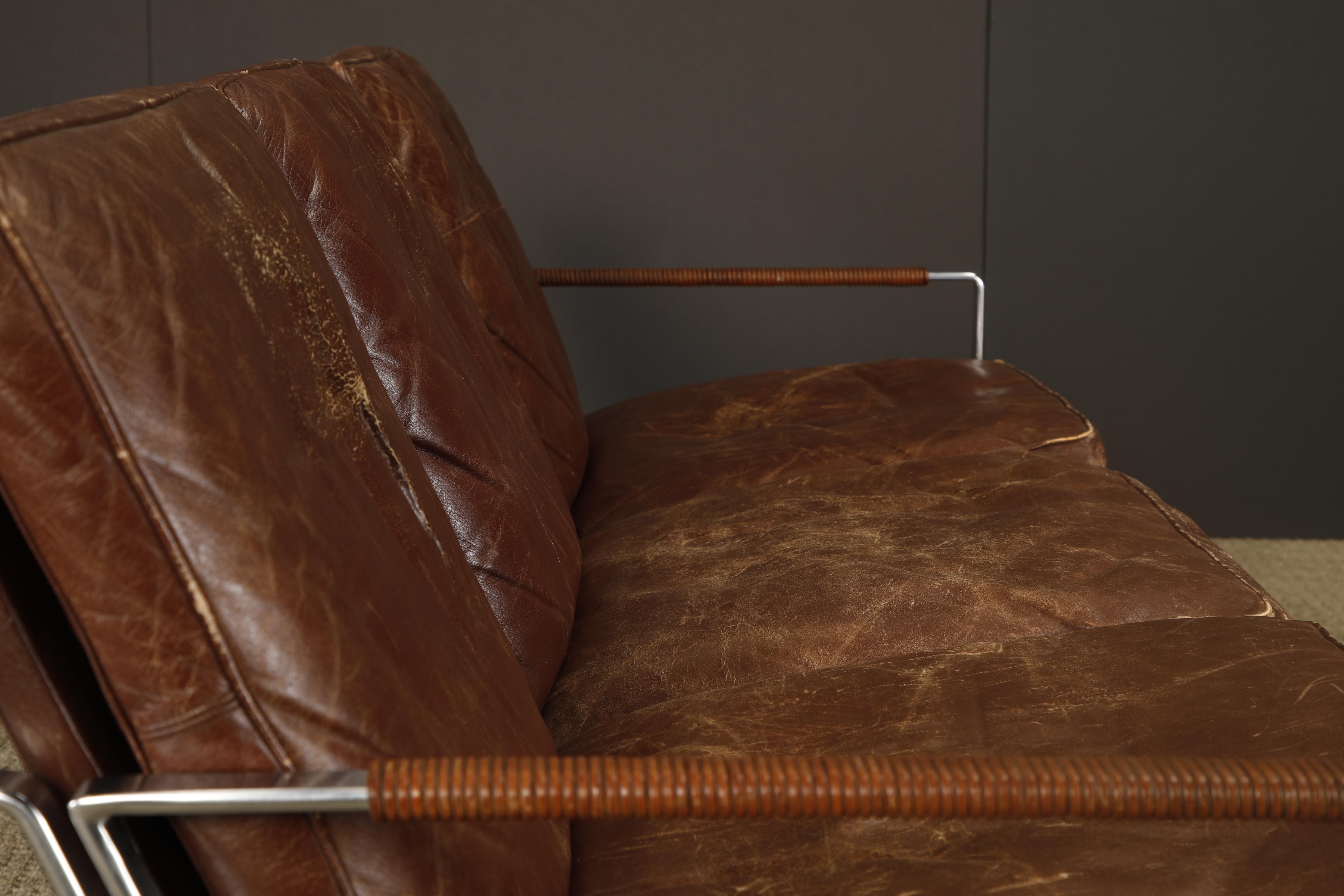 Preben Fabricius & Jørgen Kastholm for Alfred Kill 'FK-6720' Leather Sofa, 1960s For Sale 5