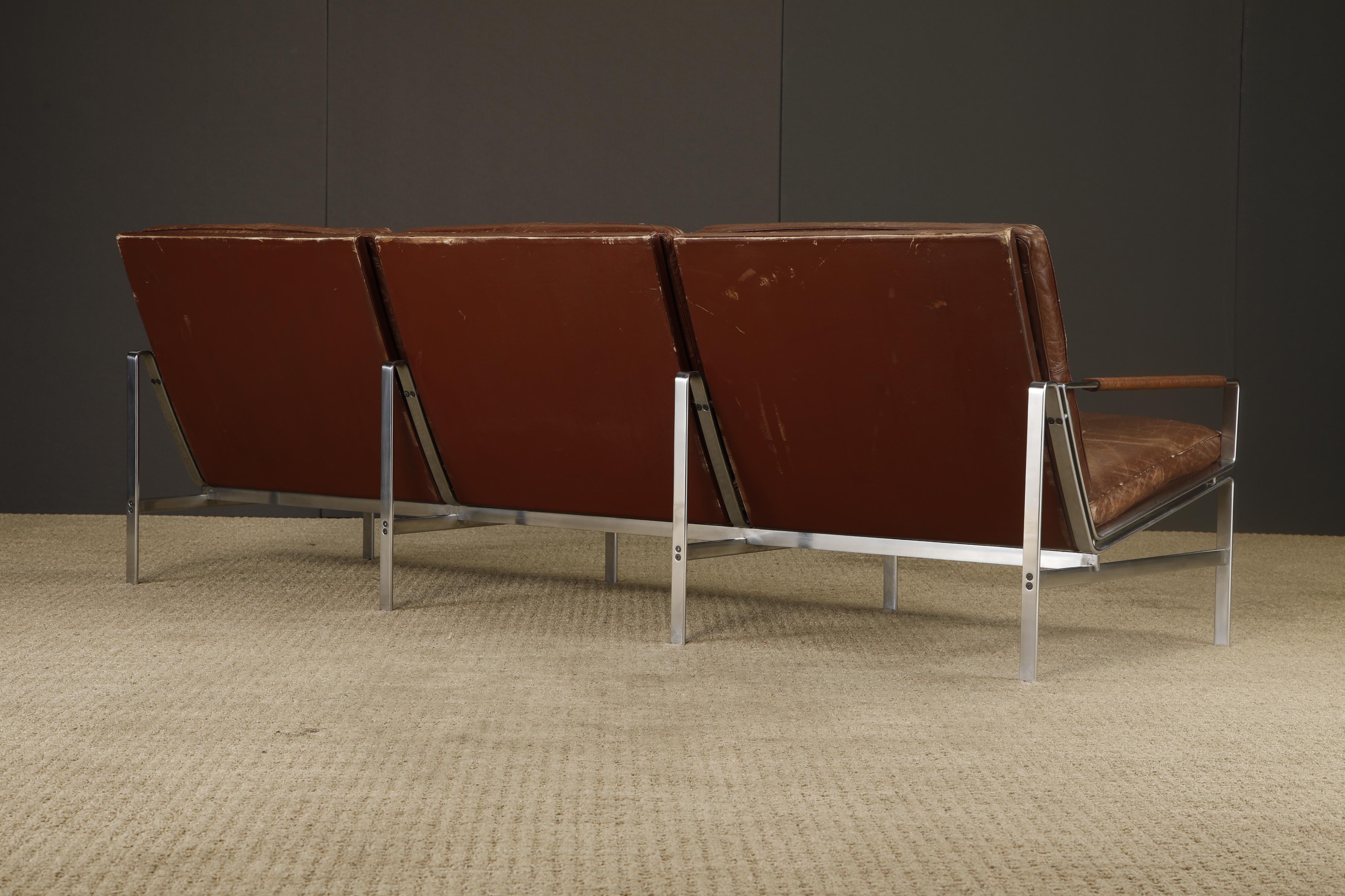 Preben Fabricius & Jørgen Kastholm for Alfred Kill 'FK-6720' Leather Sofa, 1960s For Sale 8
