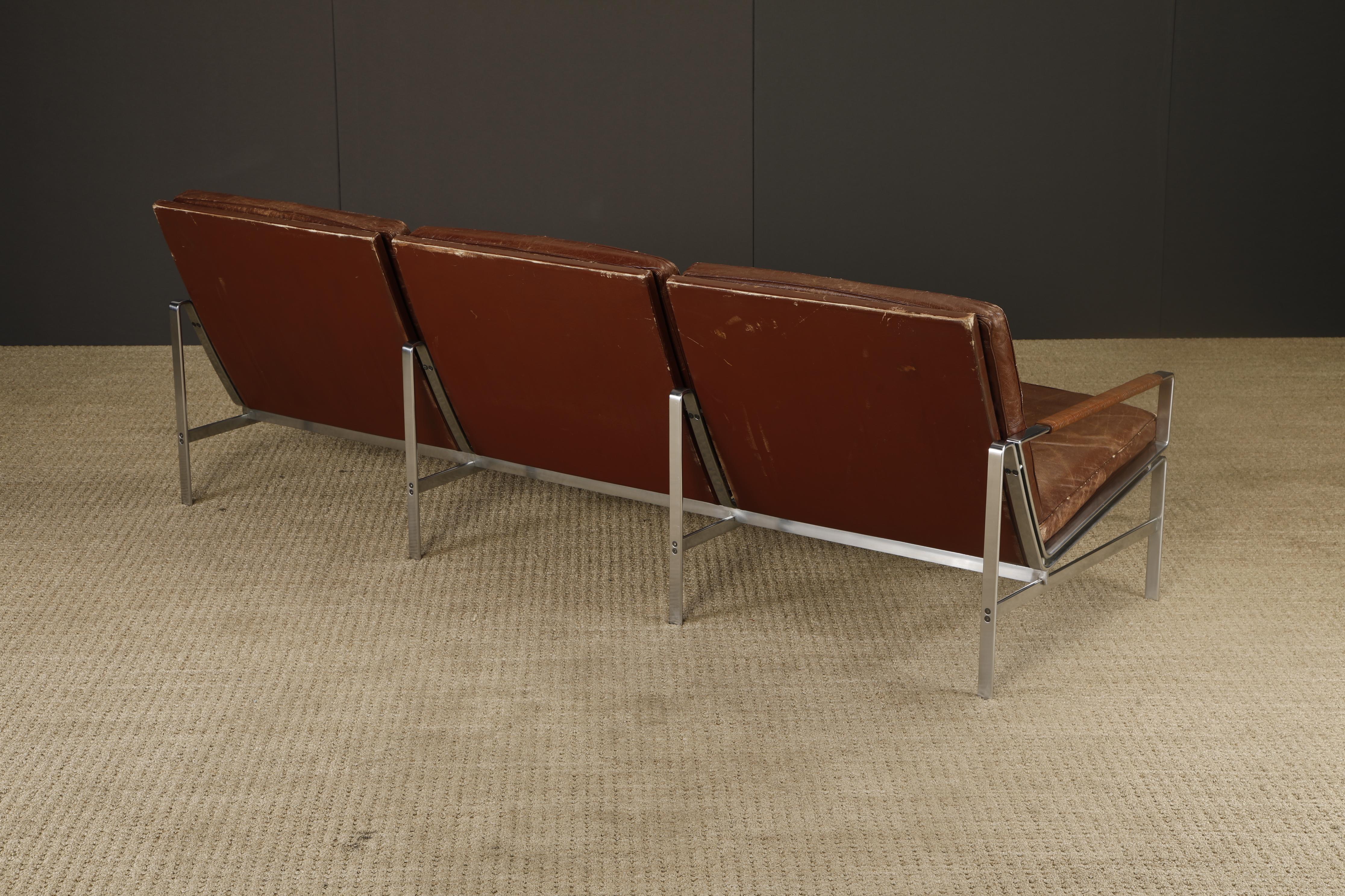 Preben Fabricius & Jørgen Kastholm for Alfred Kill 'FK-6720' Leather Sofa, 1960s For Sale 9