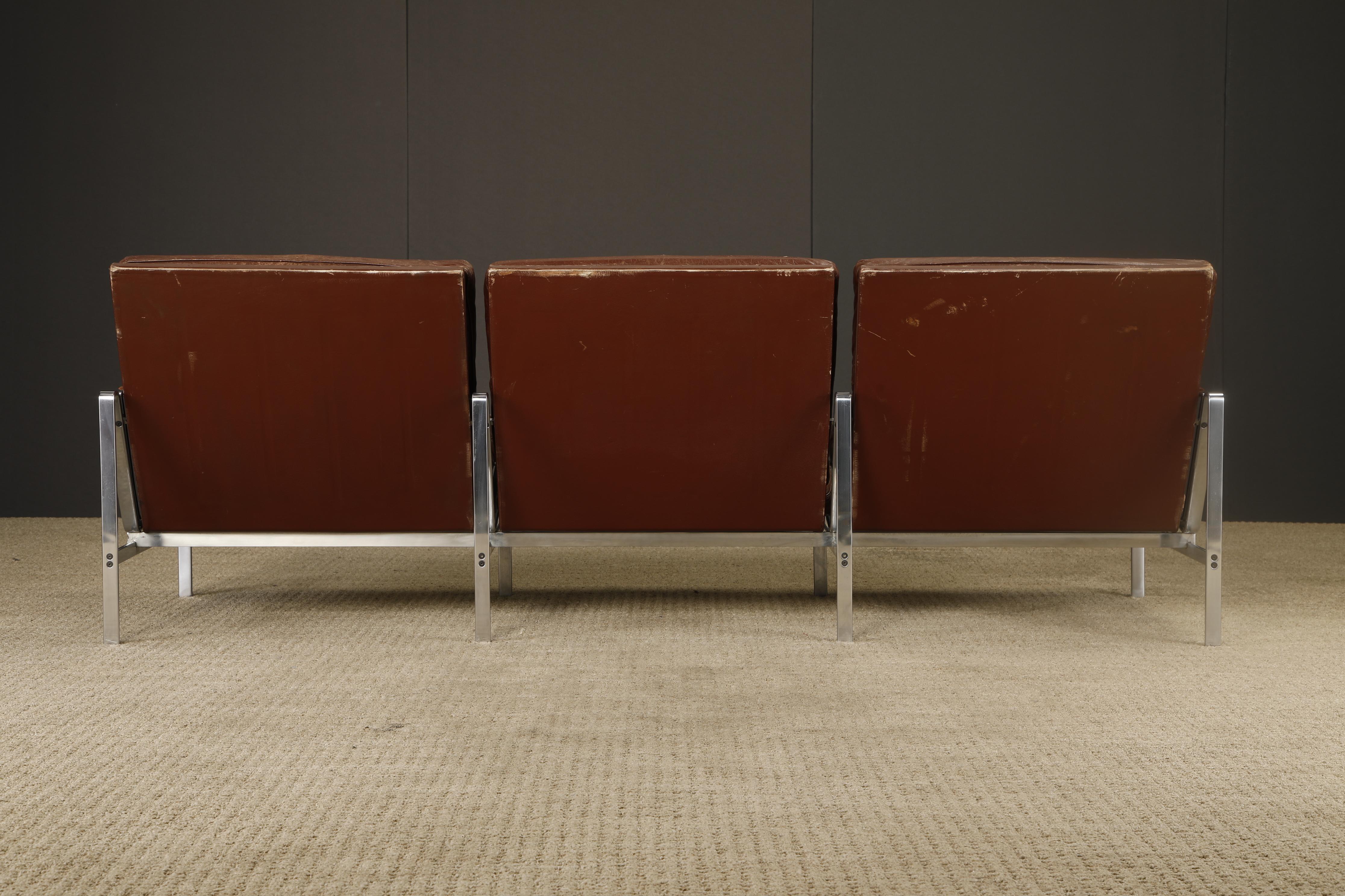 Preben Fabricius & Jørgen Kastholm for Alfred Kill 'FK-6720' Leather Sofa, 1960s For Sale 12