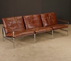 Preben Fabricius & Jørgen Kastholm for Alfred Kill 'FK-6720' Leather Sofa, 1960s
