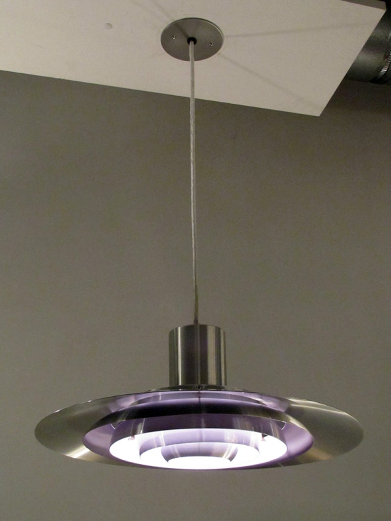 Aluminum Preben Fabricius & Jørgen Kastholm Hanging Light, 1960 For Sale