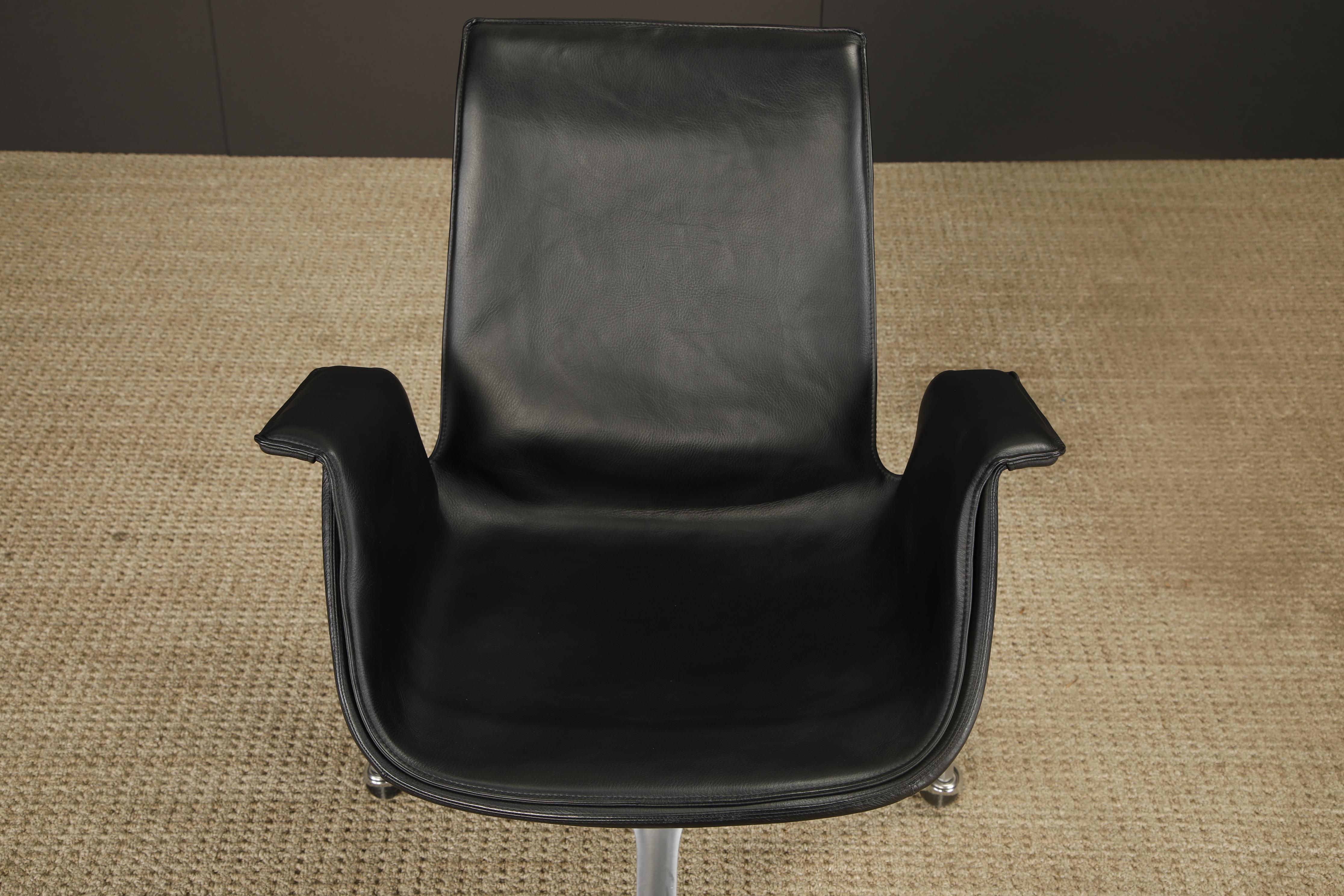 Preben Fabricius & Jørgen Kastholm Silla 'Bird' de cuero para Alfred Kill, años 60 en venta 3