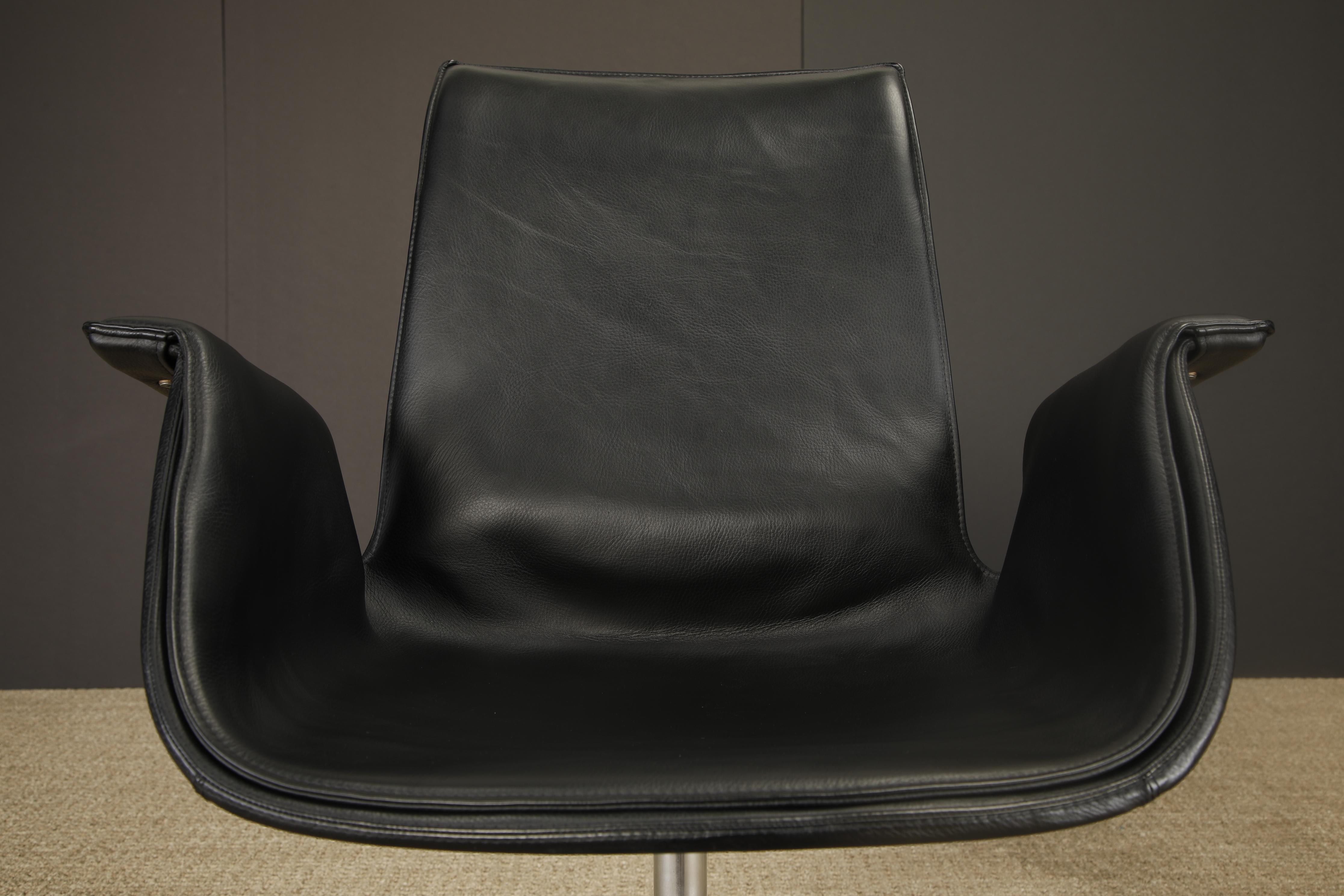 Preben Fabricius & Jørgen Kastholm Silla 'Bird' de cuero para Alfred Kill, años 60 en venta 4