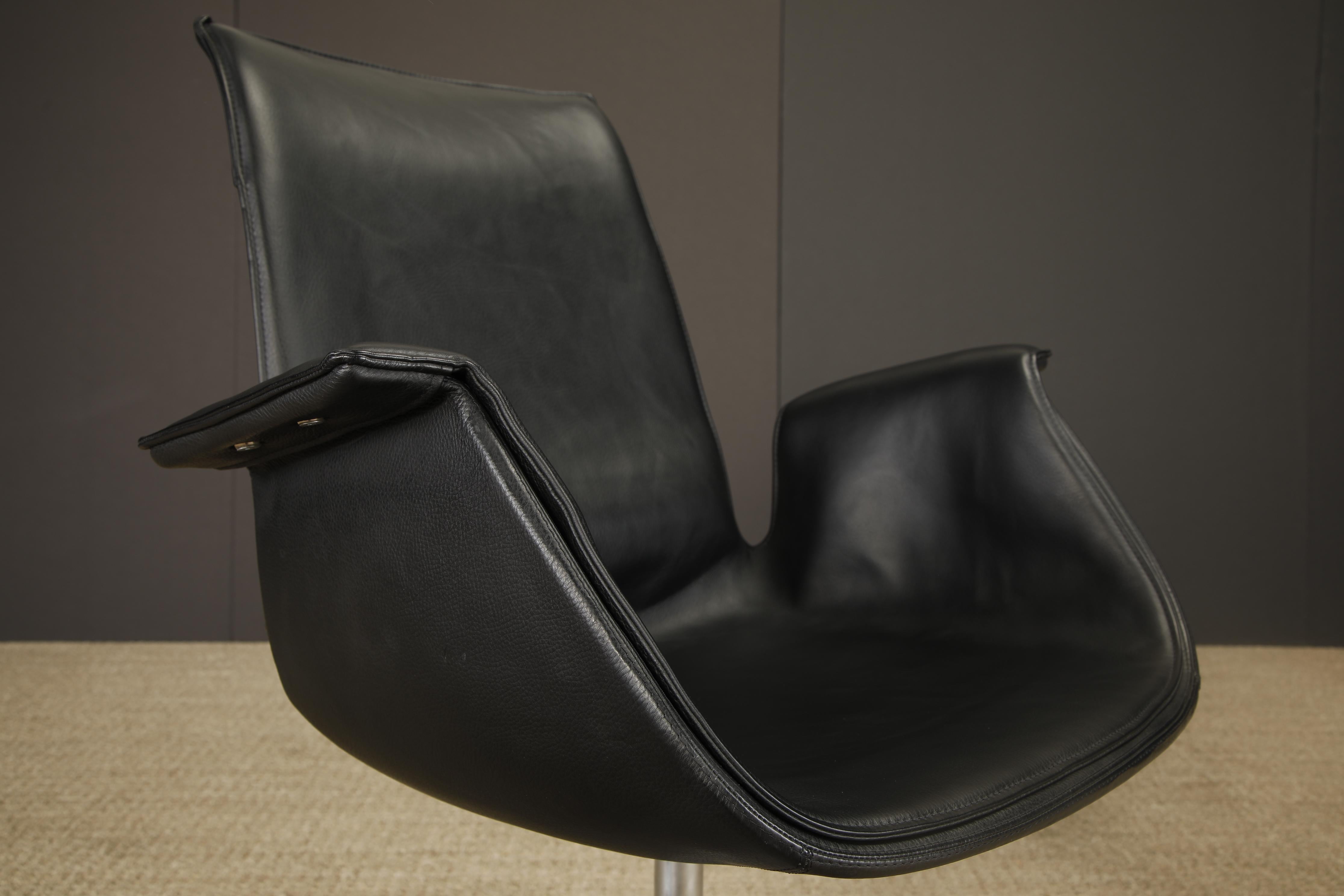 Preben Fabricius & Jørgen Kastholm Silla 'Bird' de cuero para Alfred Kill, años 60 en venta 6