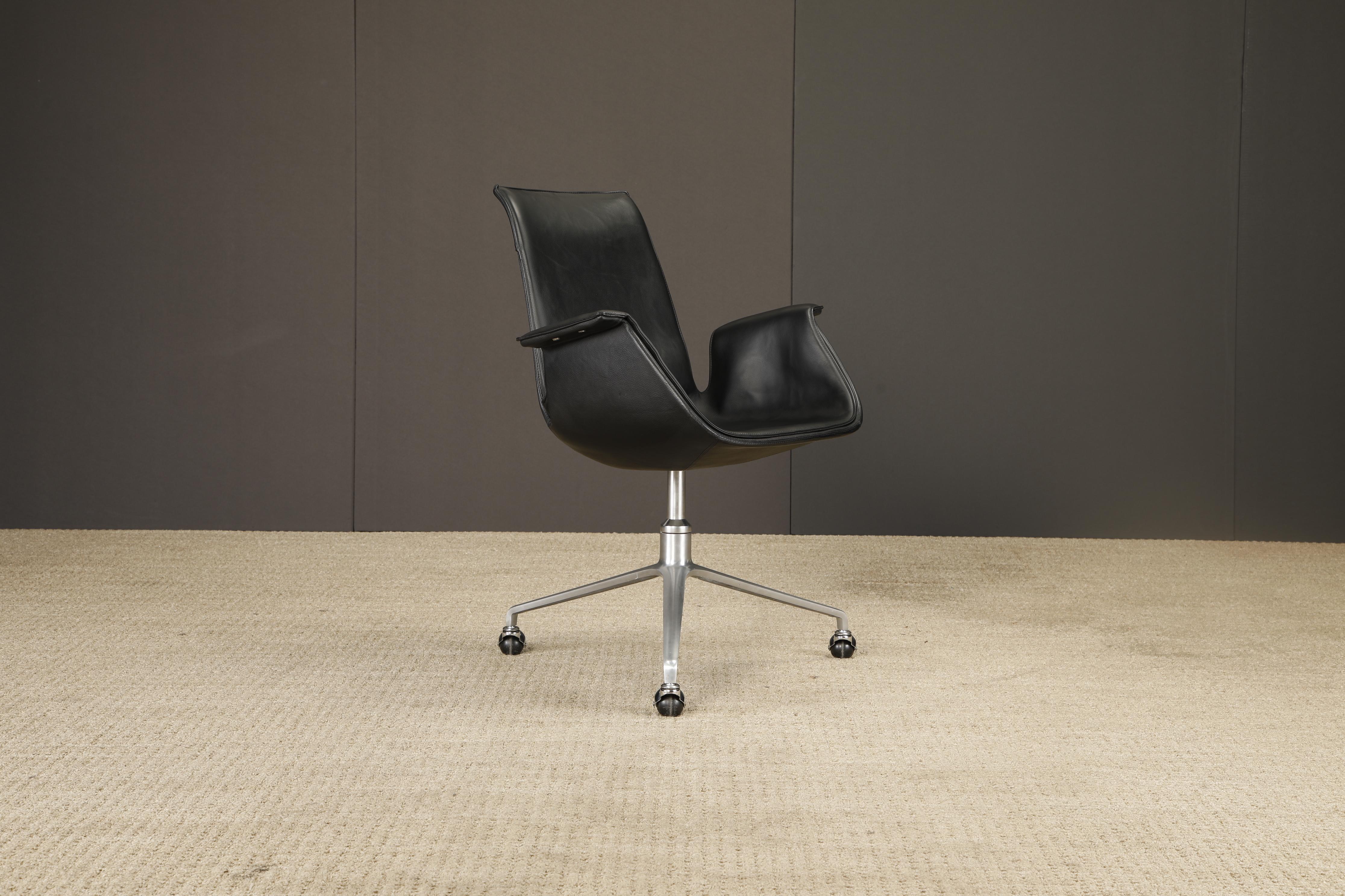 Preben Fabricius & Jørgen Kastholm Silla 'Bird' de cuero para Alfred Kill, años 60 Moderno de mediados de siglo en venta