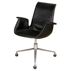 Sedia 'Bird' in pelle di Jørgen Kastholm & Preben Fabricius & Jørgen Kastholm per Alfred Kill, 1960