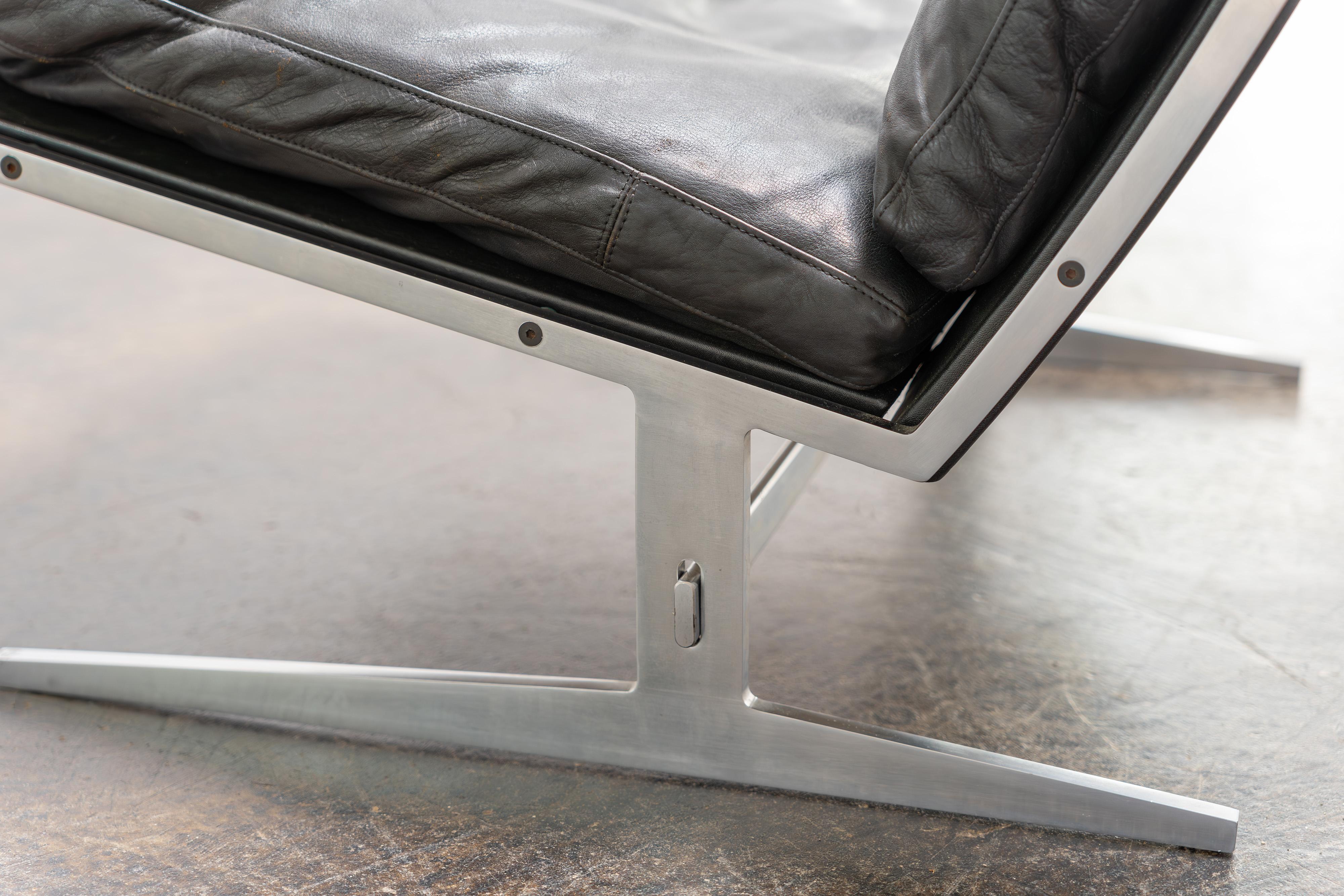 Preben Fabricius & Jørgen Kastholm - Leder-Lounge-Stühle BoEX, BO-561, 1963 im Angebot 3