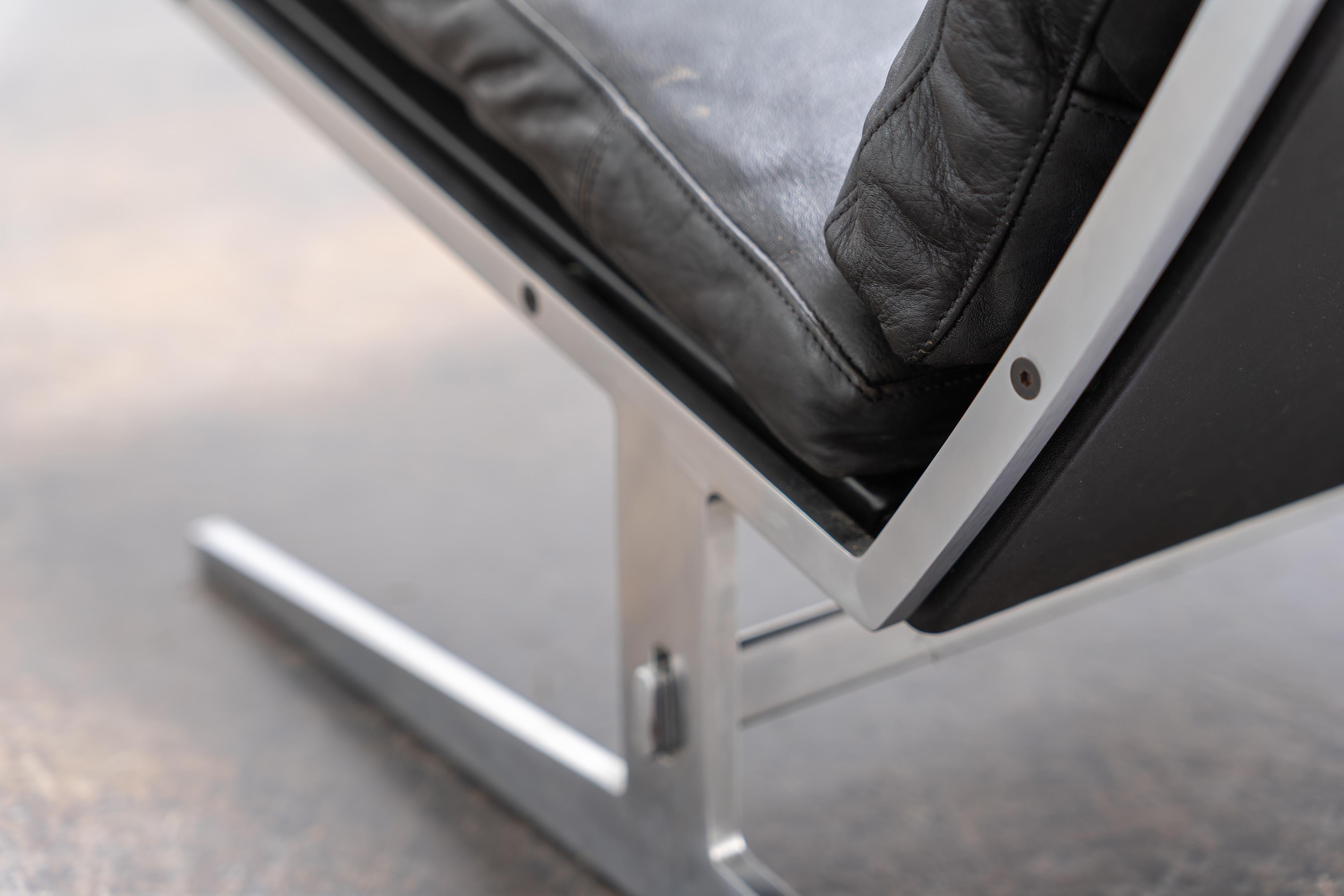 Preben Fabricius & Jørgen Kastholm - Leder-Lounge-Stühle BoEX, BO-561, 1963 im Angebot 2