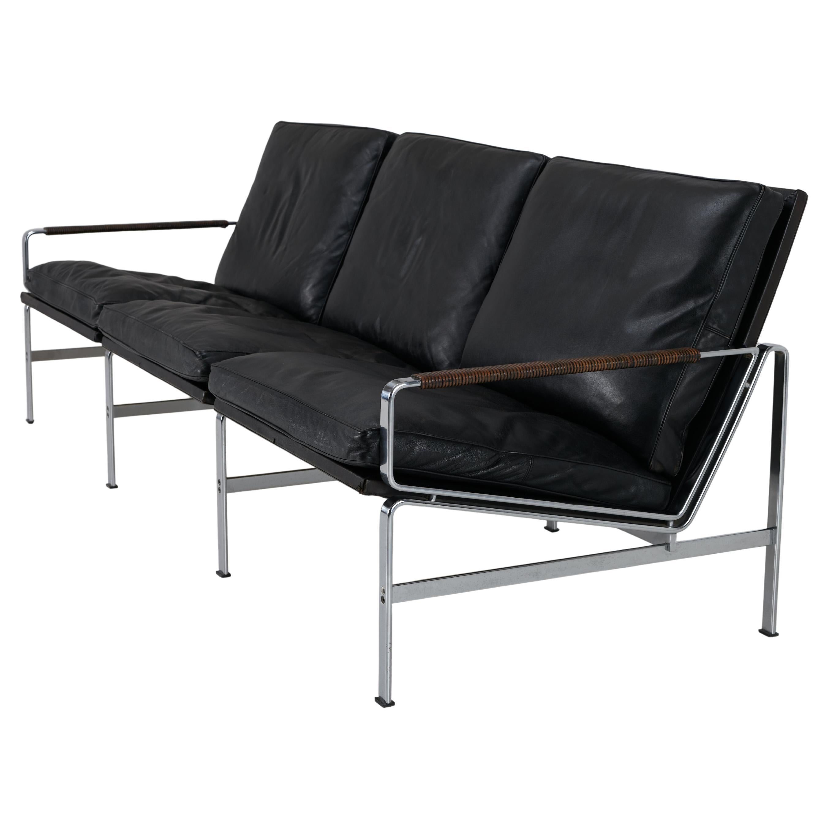 Preben Fabricius & Jørgen Kastholm, Leather Sofa FK 6720 for Kill International