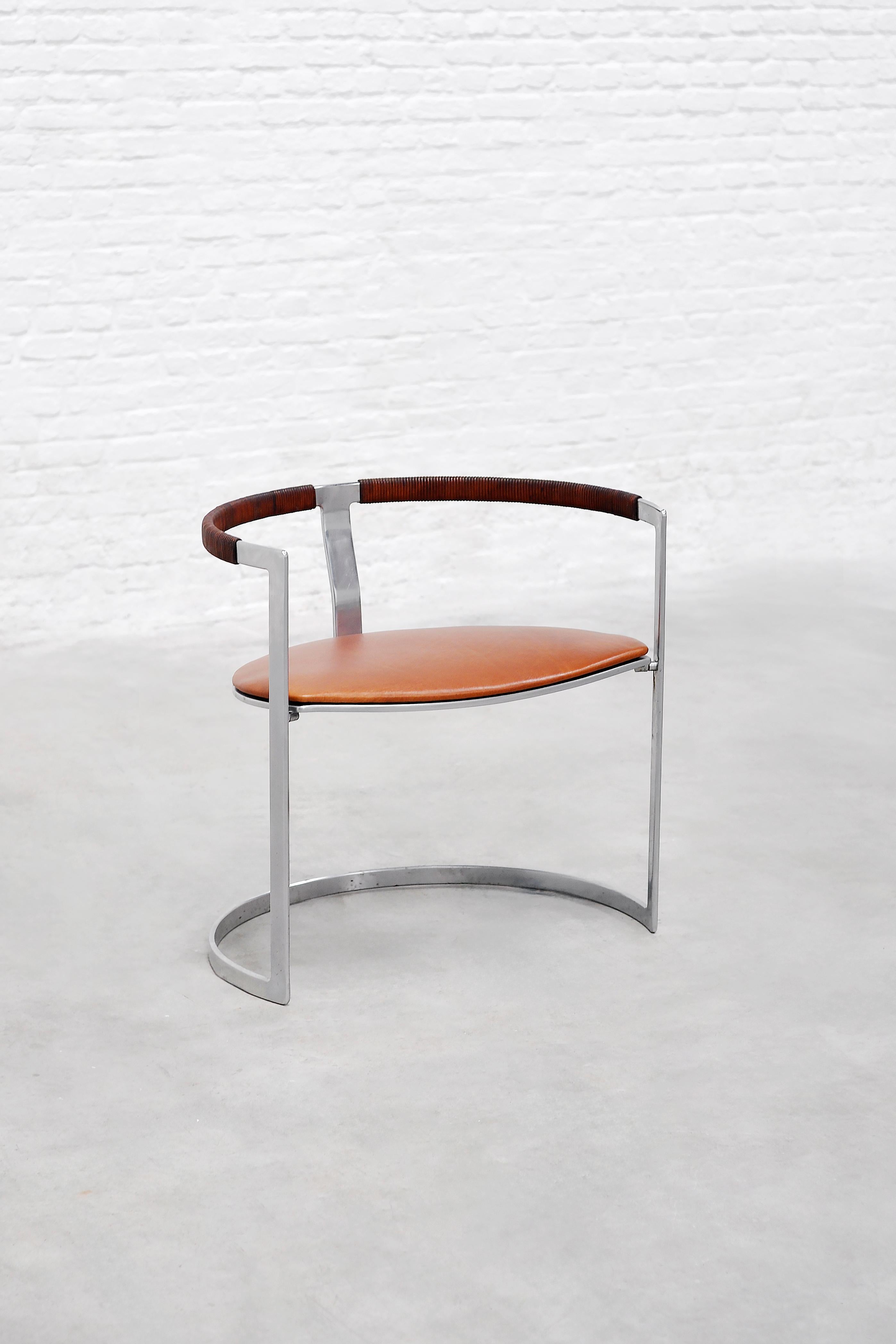 Mid-Century Modern Preben Fabricius & Jørgen Kastholm Model BO-591 chair  for BO-EX, Denmark, 1960s