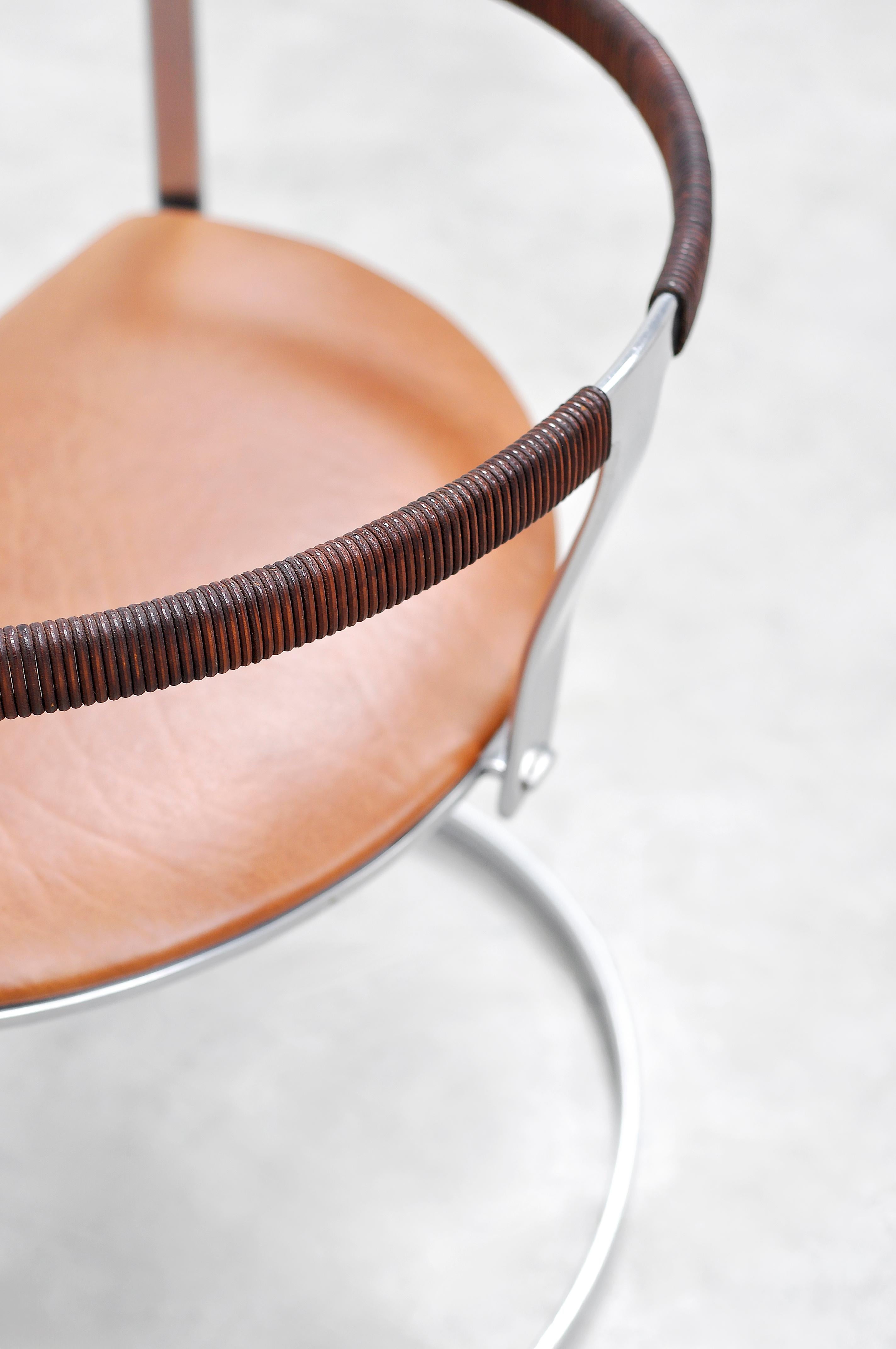 Steel Preben Fabricius & Jørgen Kastholm Model BO-591 chair  for BO-EX, Denmark, 1960s