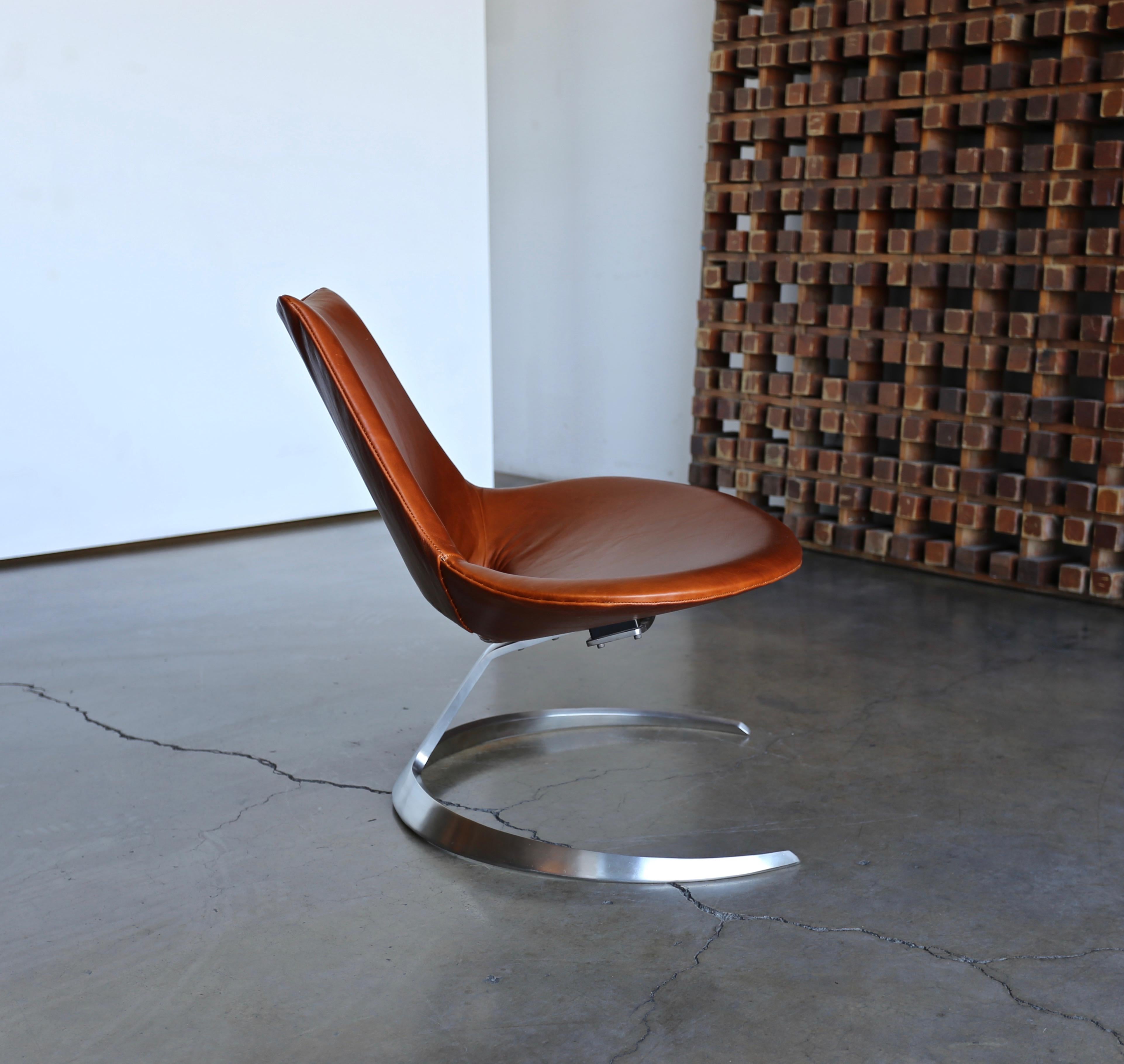 20th Century Preben Fabricius & Jørgen Kastholm Scimitar Chair by Ivan Schlecter, circa 1965