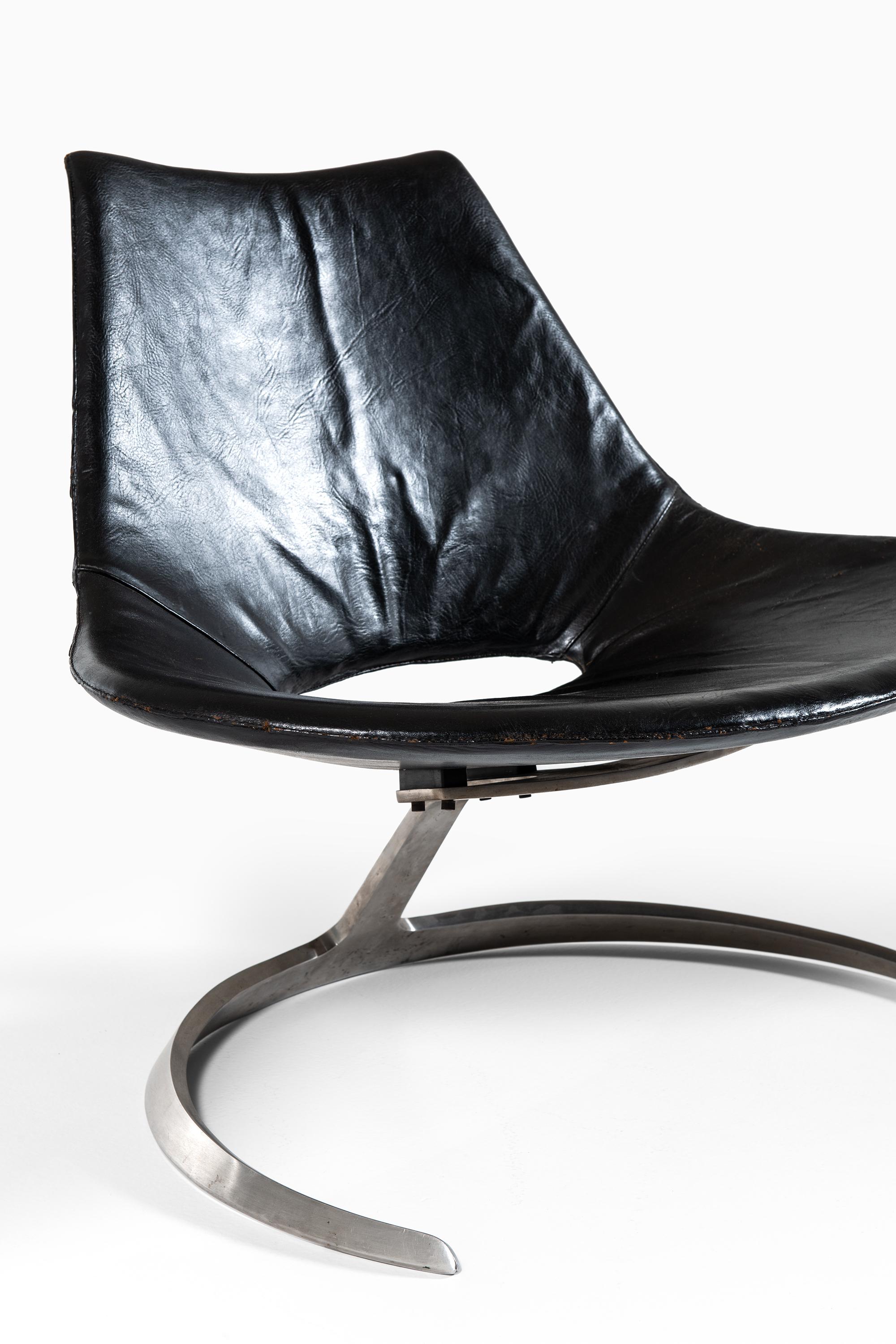 Danish Preben Fabricius & Jørgen Kastholm Scimitar Easy Chair by Ivan Schlecter For Sale