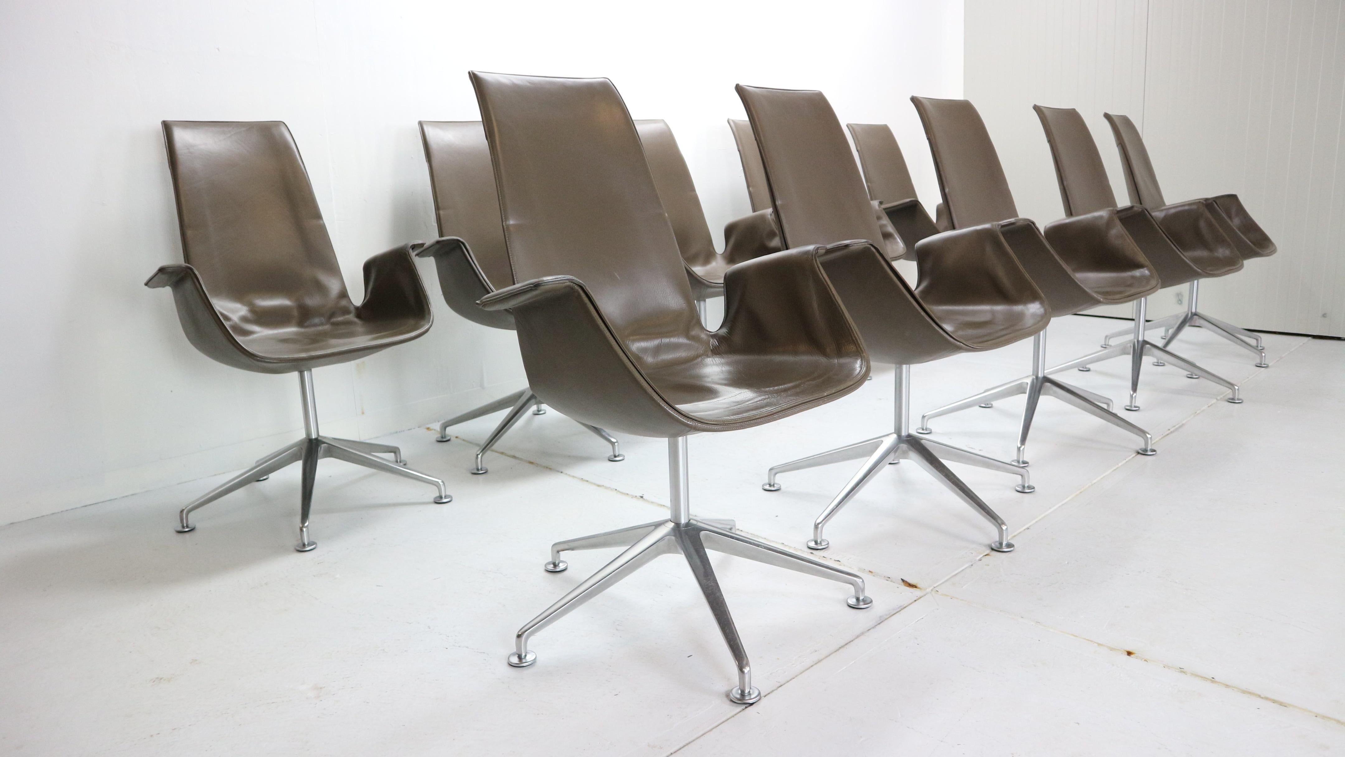 Mid-20th Century Preben Fabricius & Jørgen Kastholm Set of 10 Chairs 