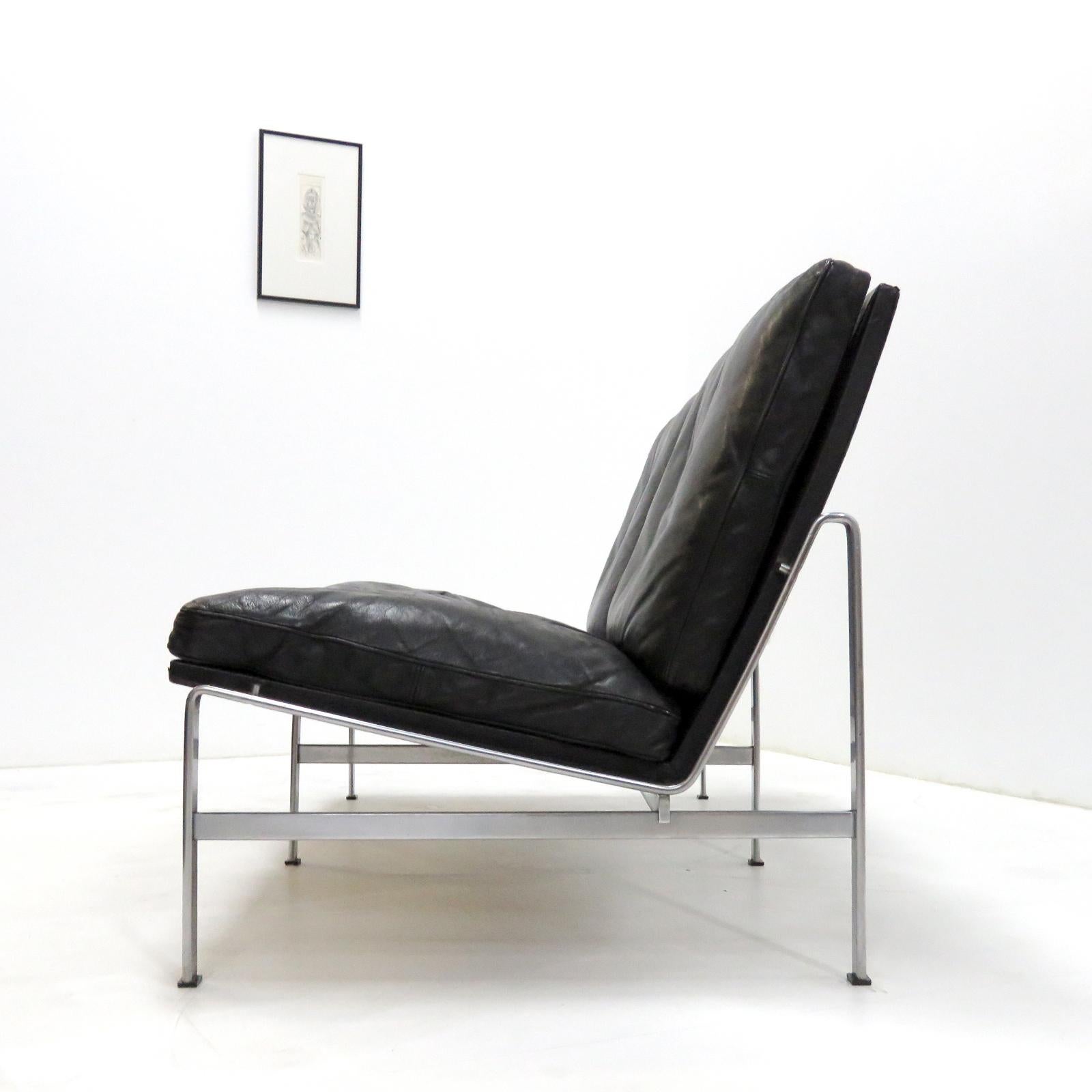 Scandinave moderne Preben Fabricius & Jørgen Kastholm Canapé deux places 'FK 6720', 1960 en vente