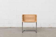 Preben Fabricius Rattan and Chrome Chair