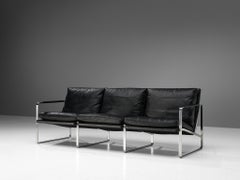 Preben Fabricius Three-Seat Leather Sofa