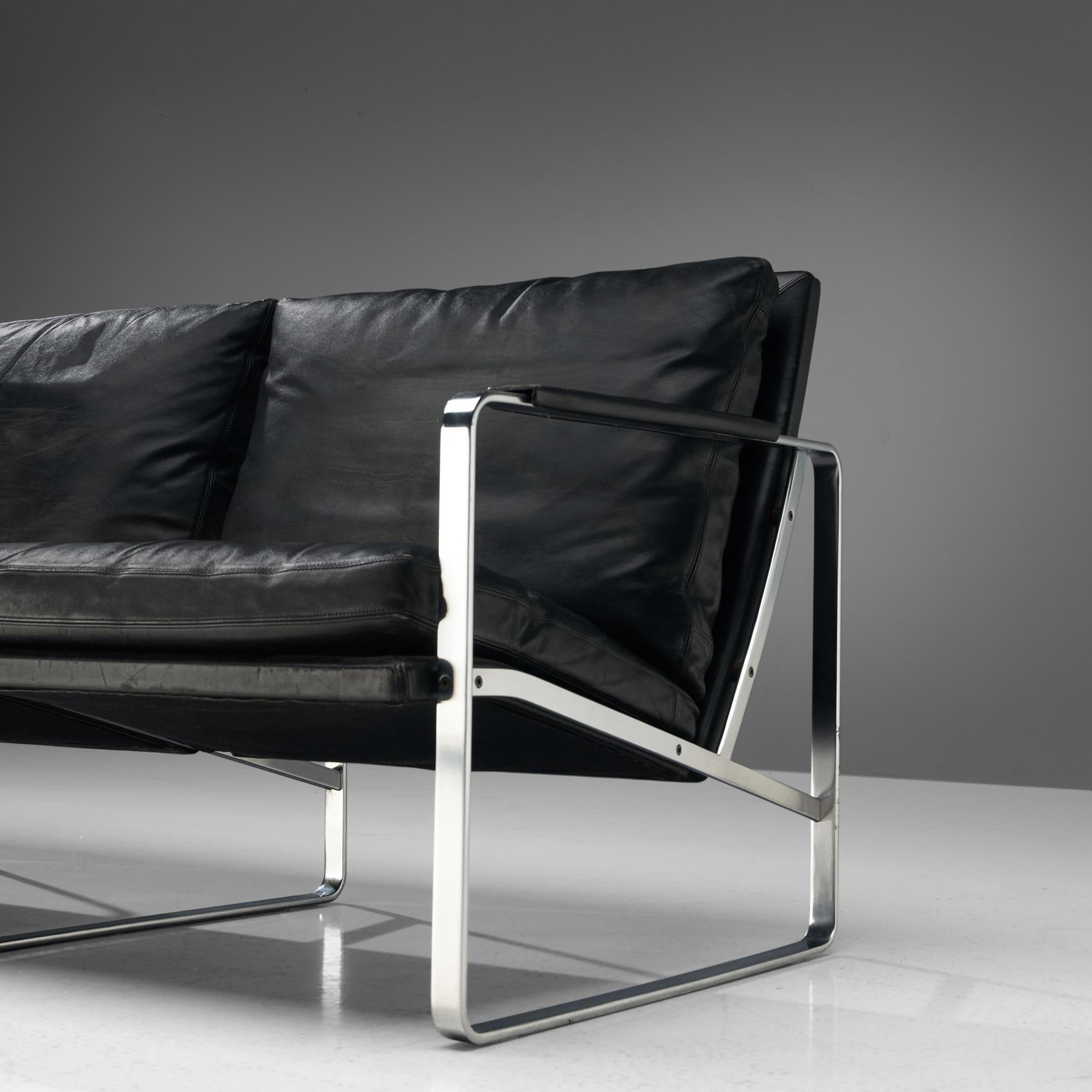 Preben Fabricius Three-Seat Leather Sofa 2