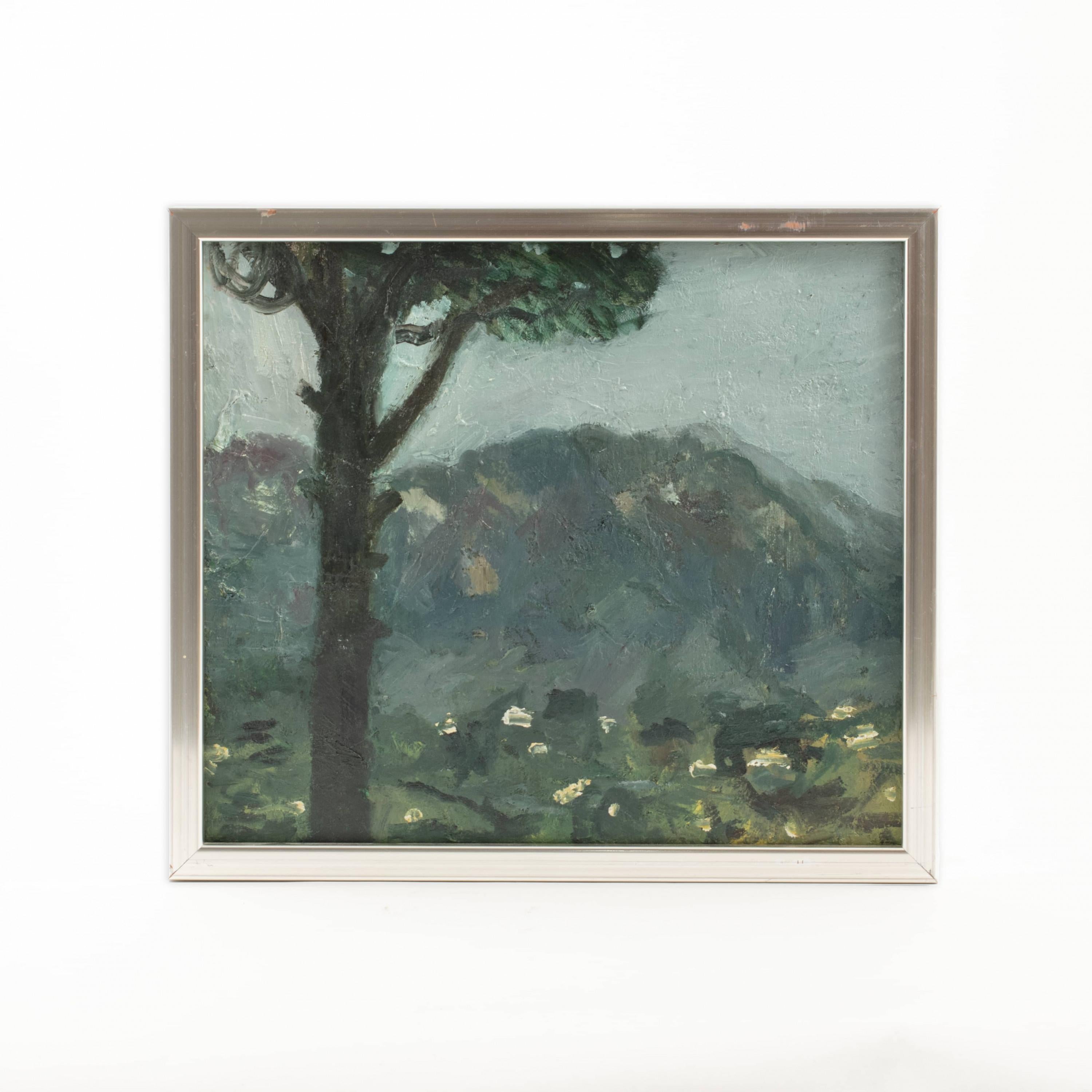 Preben Fjederholt 1955 - 2000.
San Cataldo Italy.
Oil on canvas, without frame: 36 x 41.
Provenance: Decedent's estate.
The work is one of several in the artist's studio at the time of his sudden death on 3 July 2000.
Measurement (cm) With