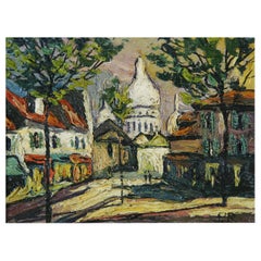 Preben Rasmussen 'Danish', Oil on Board, Sacré Cœur Paris