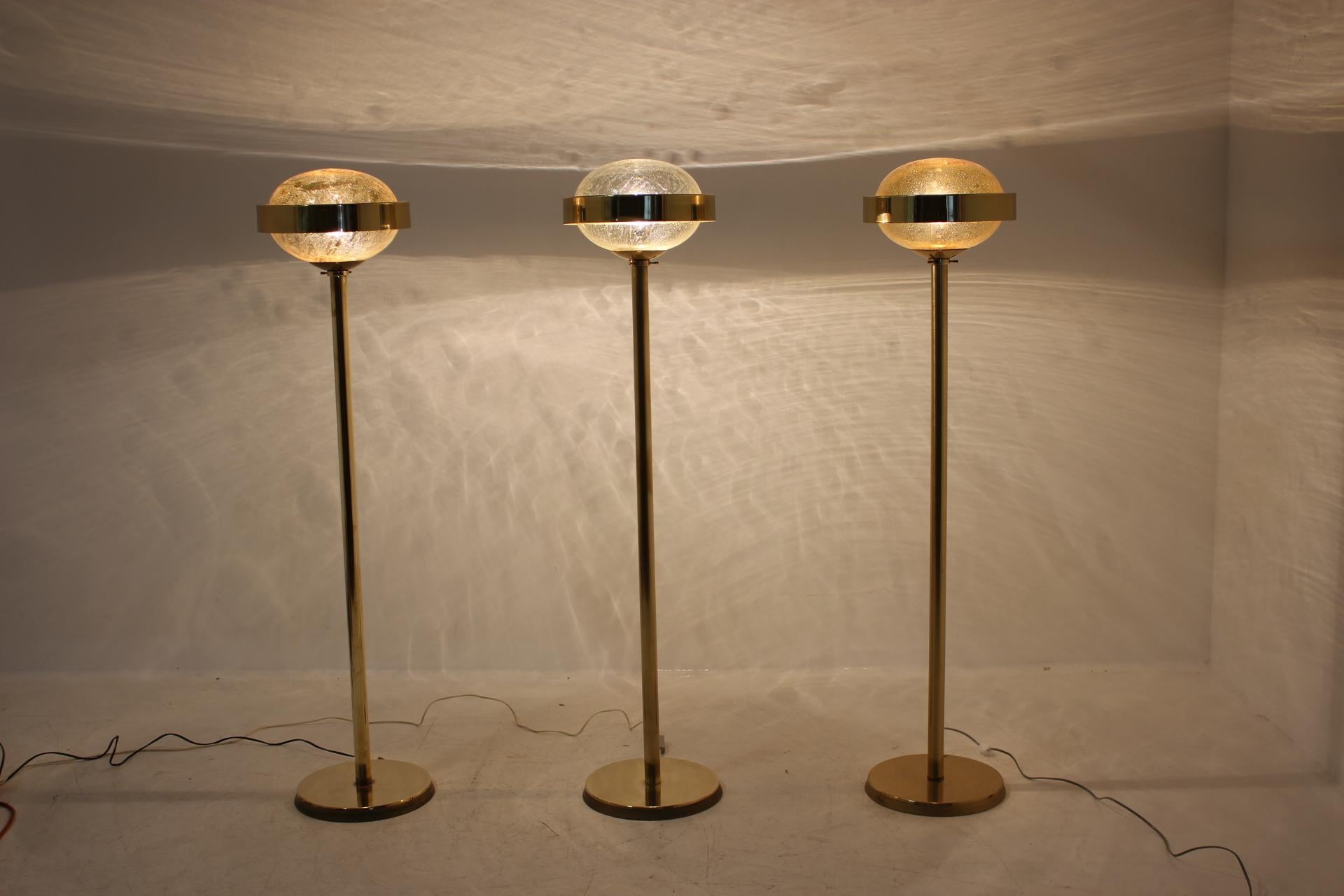 Preciosa Gold Floor Lamp, Czechoslovakia 2