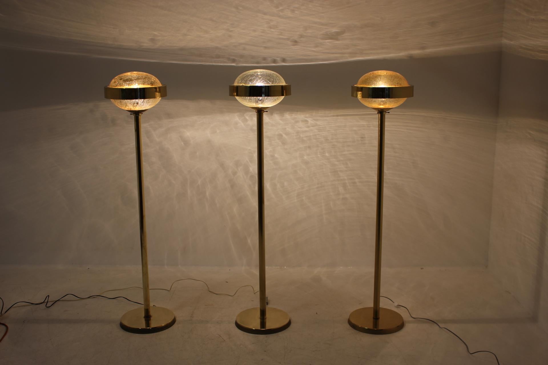 Preciosa Gold Floor Lamp, Czechoslovakia 3