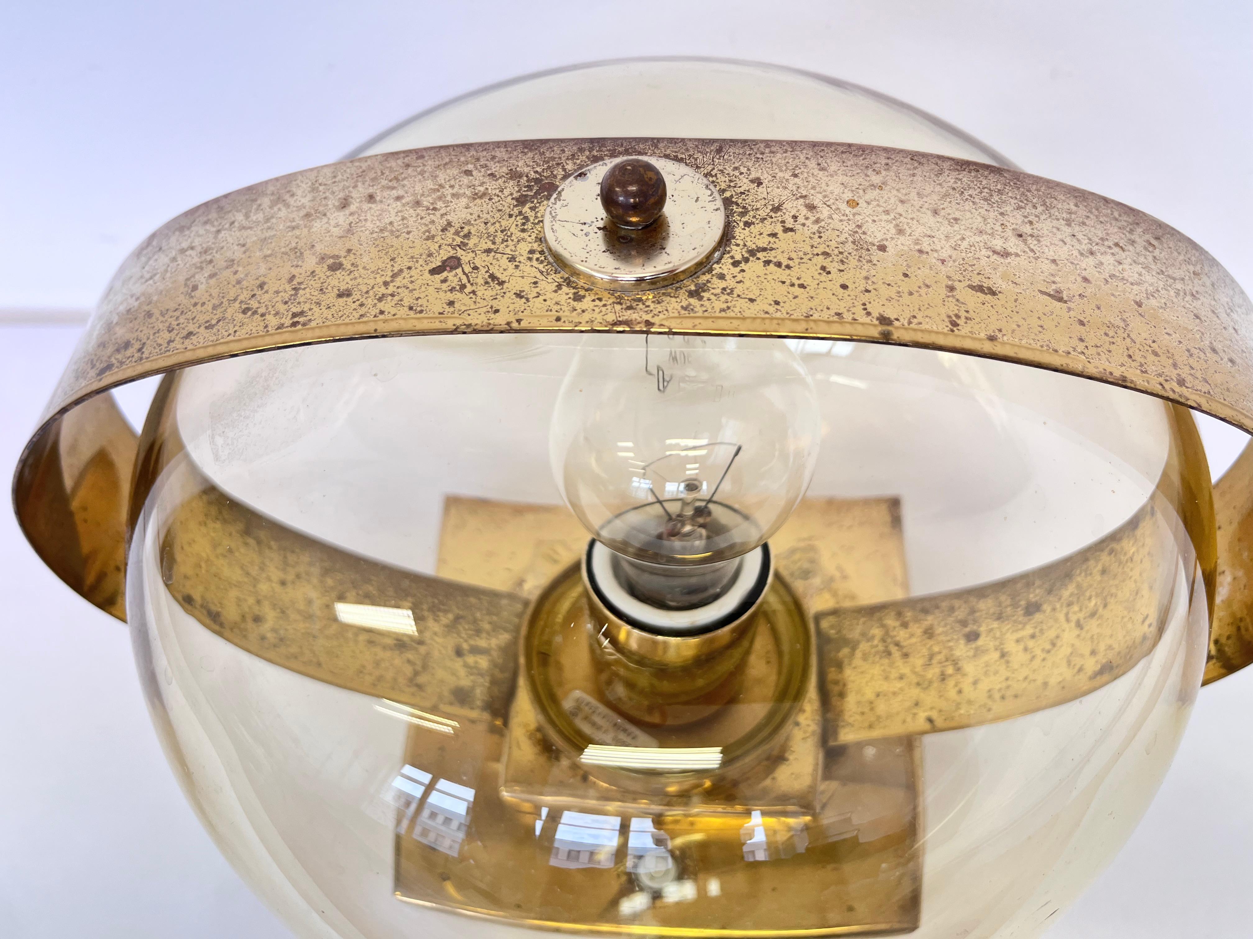 Lampada da parete o da tavolo Preciosa Gold / Kamenický Šenov, anni '70 In condizioni buone in vendita a Praha, CZ