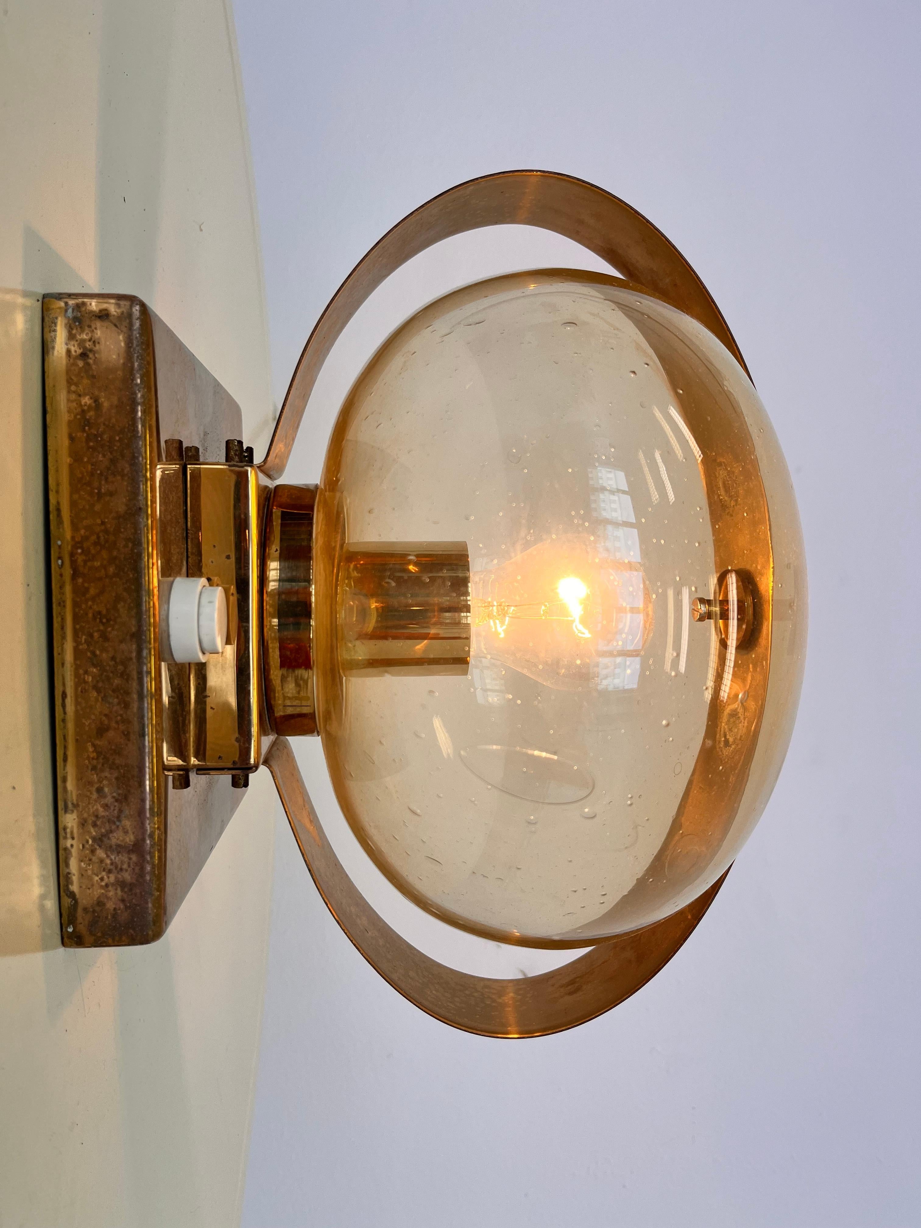 Preciosa Gold Wall Lamp or Table Lamp / Kamenický Šenov, 1970s For Sale 1
