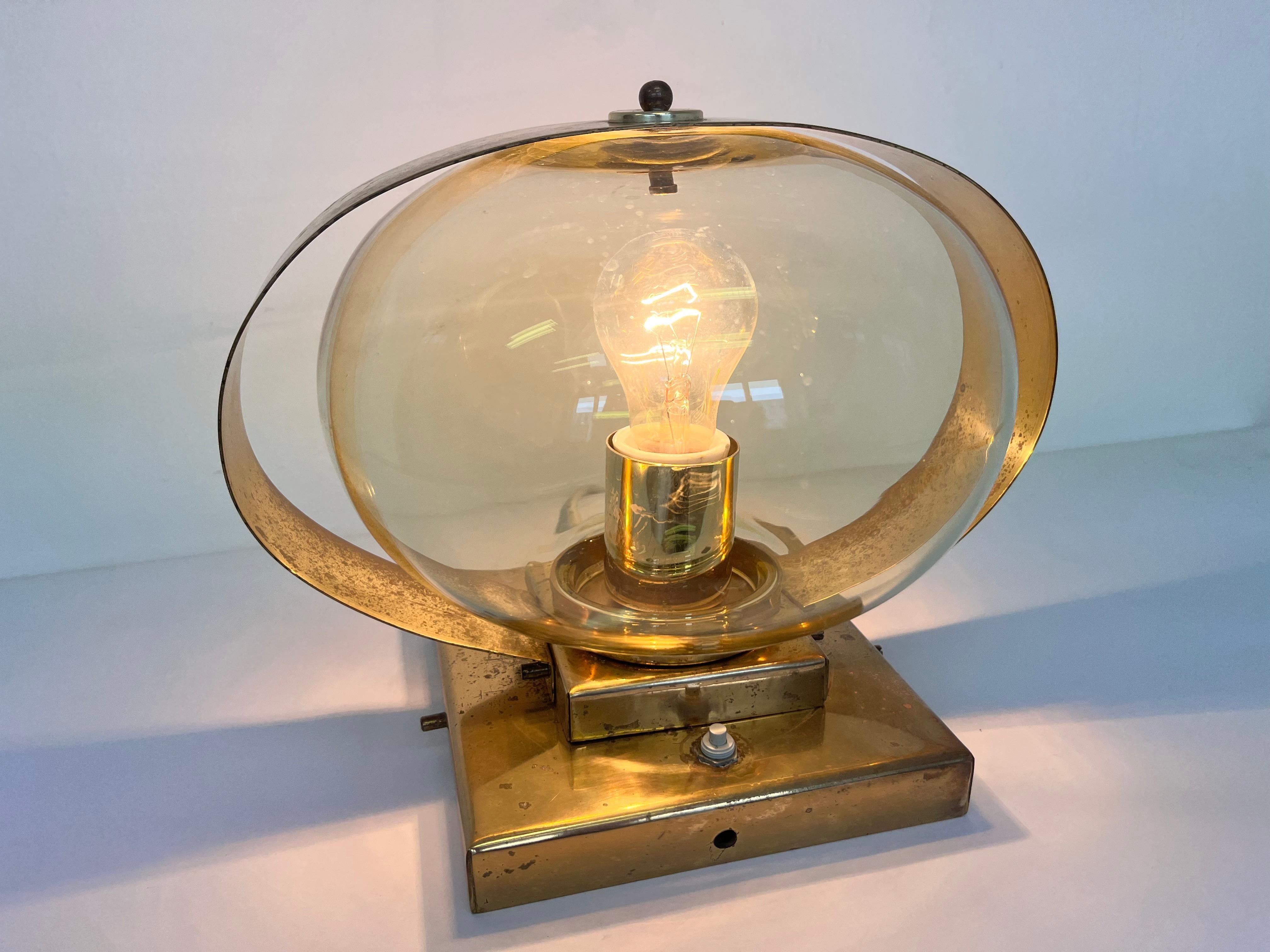 Lampada da parete o da tavolo Preciosa Gold / Kamenický Šenov, anni '70 in vendita 1
