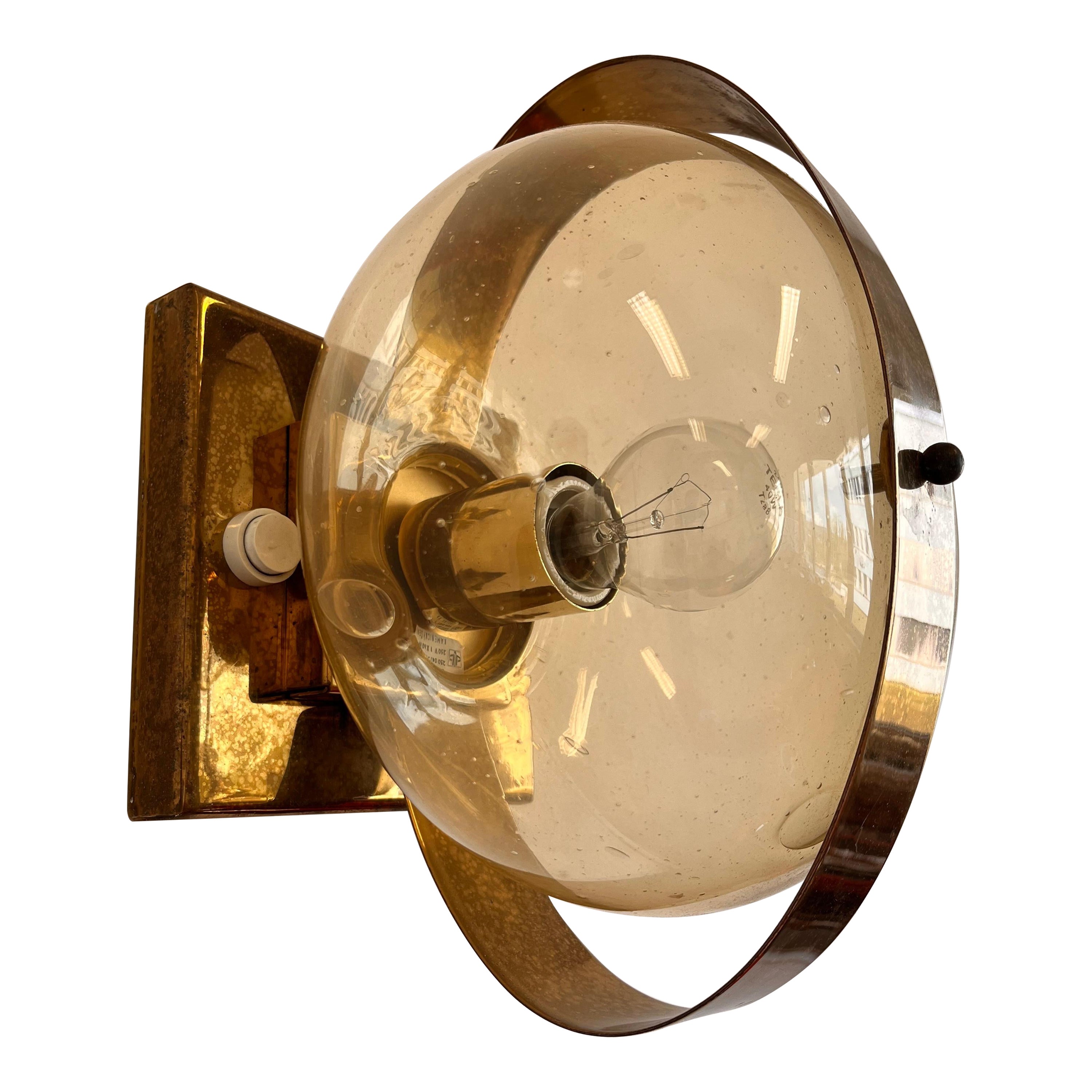 Preciosa Gold Wall Lamp or Table Lamp / Kamenický Šenov, 1970s