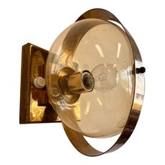 Lampe murale ou lampe de table en or Preciosa / Kamenický Šenov, 1970