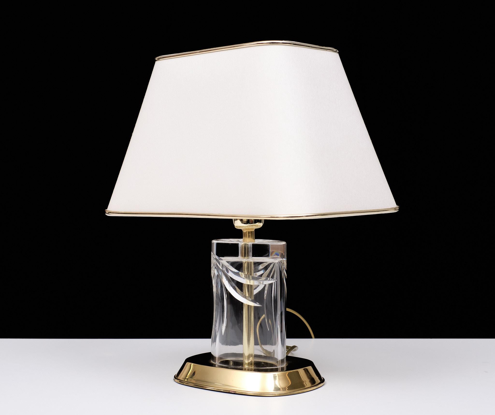 Late 20th Century Preciosa Top quality pristine Bohemian Crystal Table  lamp Czech Republic For Sale