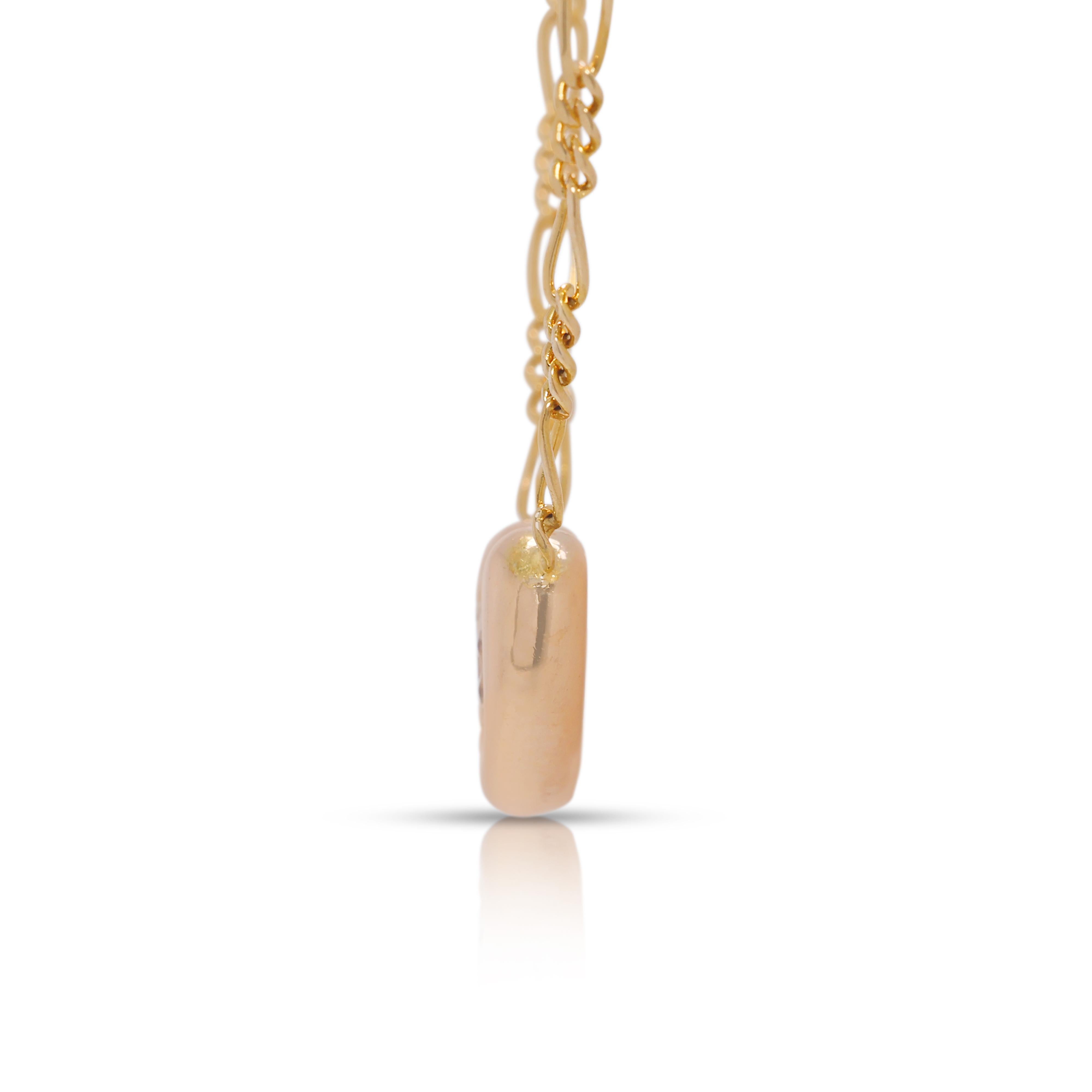 Kostbare 0,23ct Naturdiamanten Herz-Halskette aus 18K Gelbgold Damen im Angebot