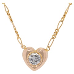 Kostbare 0,23ct Naturdiamanten Herz-Halskette aus 18K Gelbgold