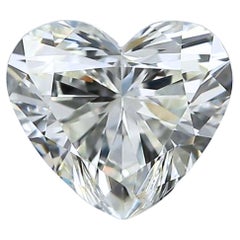Diamant précieux de 0,73 carat de taille idéale en forme de cœur, certifié GIA