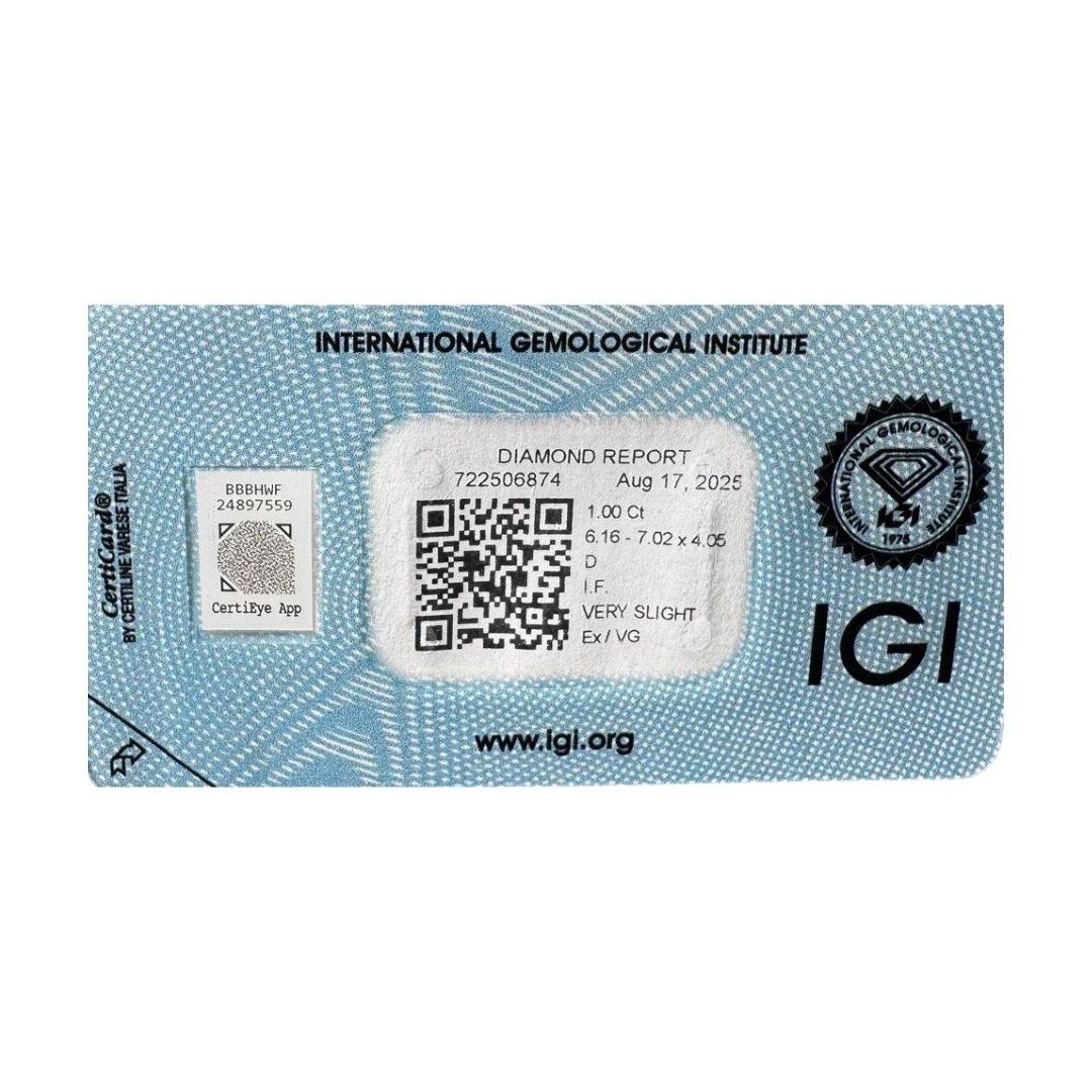 Wertvoller 1,00ct herzförmiger natürlicher Diamant - IGI zertifiziert im Angebot 2