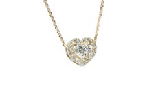 Precious 1.02ct Double Excellent Ideal Cut Diamond Necklace in 18k Yellow Gold