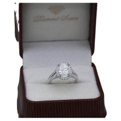 Used Precious 14k White Gold Engagement Ring with 2.80ct. Diamonds