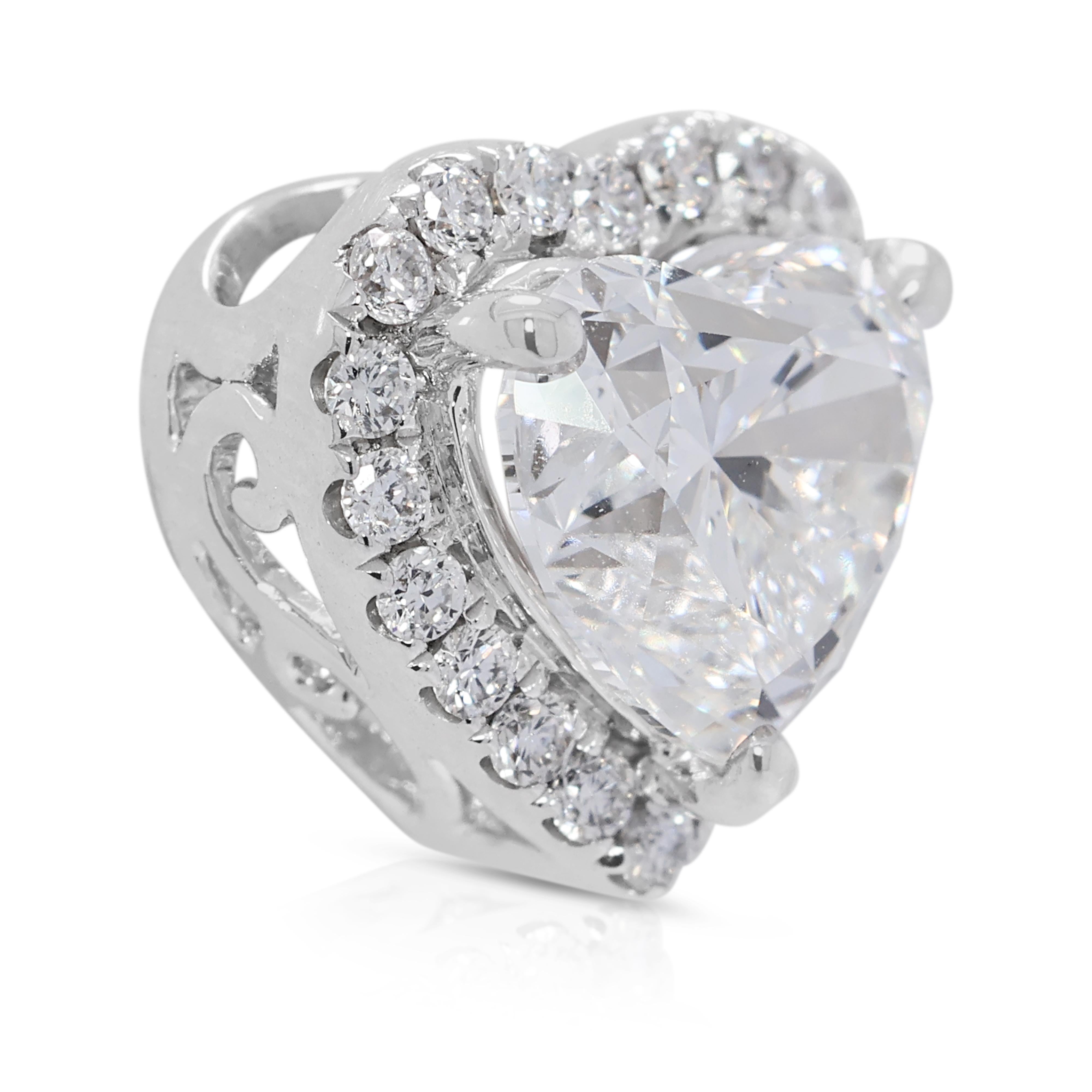 Donna Prezioso ciondolo a forma di aureola con diamanti naturali da 1,71 carati di Fonder in oro bianco 18 carati in vendita