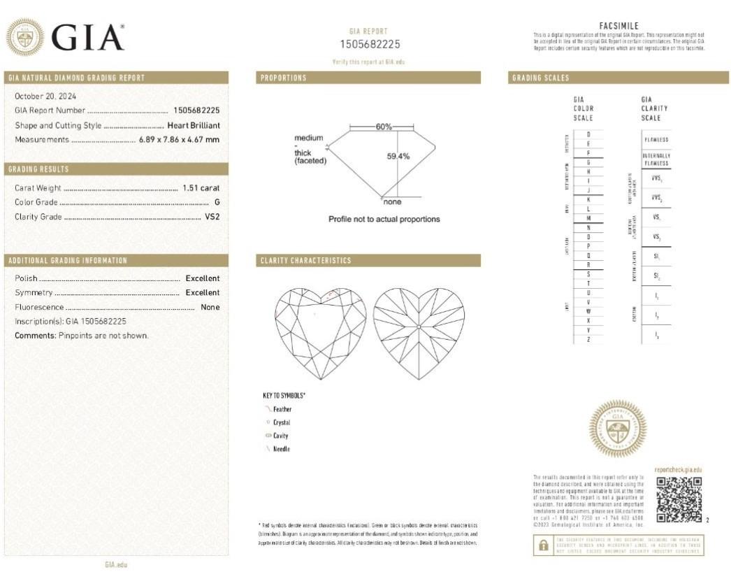 Prezioso ciondolo a forma di aureola con diamanti naturali da 1,71 carati di Fonder in oro bianco 18 carati in vendita 4