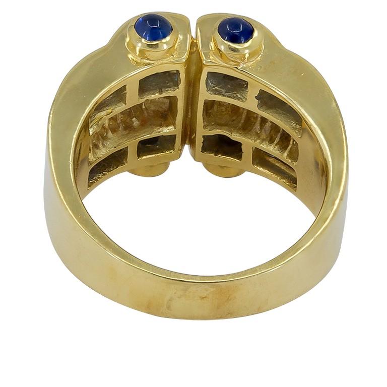 Square Cut Sophia D, 18K Yellow Gold, 3.93 Carat Sapphire and Diamond Ring For Sale