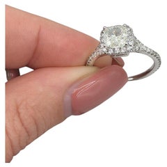 Precious 18k White Gold Engagement Ring with 1.51ct. Diamonds