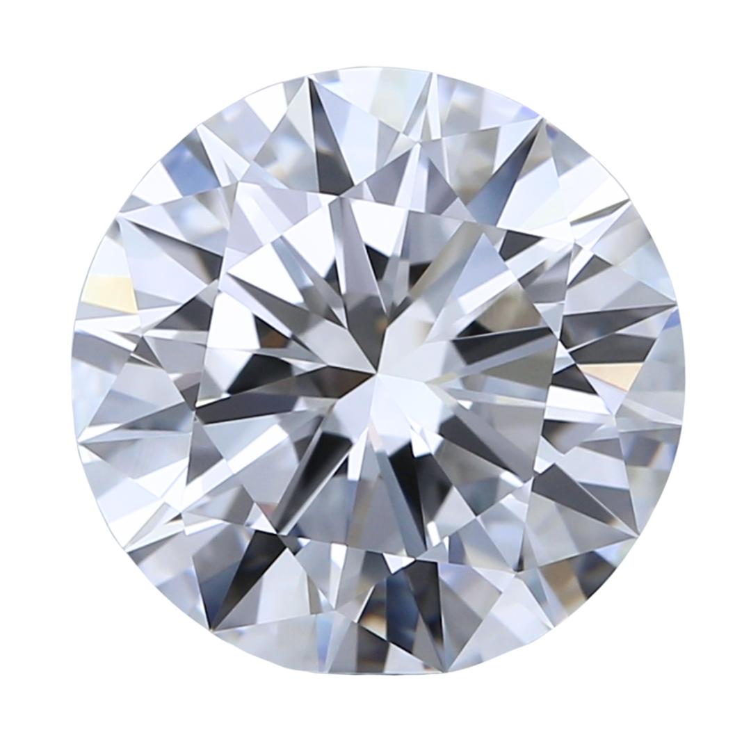 Précieux diamant rond taille idéale de 3.00 ct - certifié GIA en vente 2