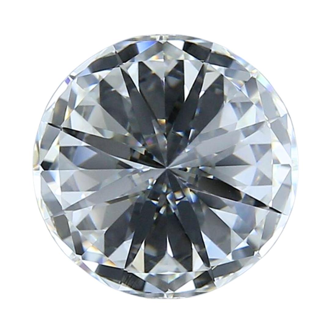 Women's Precious 4.01ct Ideal Cut Round-Shaped Diamond - GIA Certified For Sale