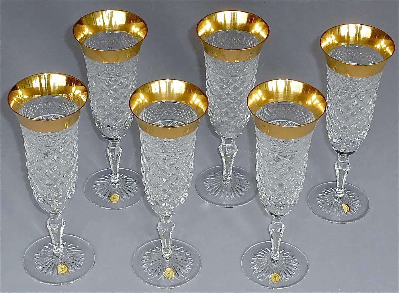 champagne crystal glasses