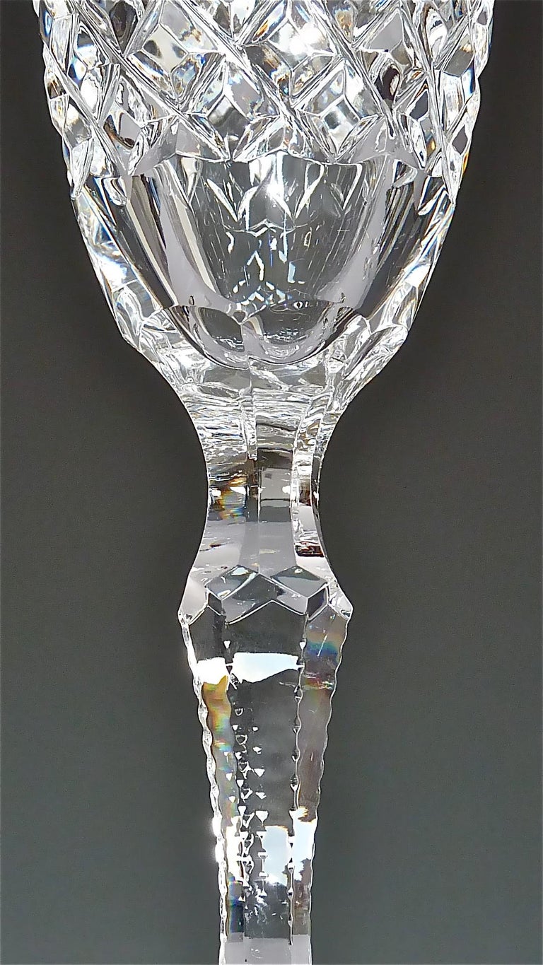 Precious 6 Champagne Glasses Gold Crystal Glass Stemware