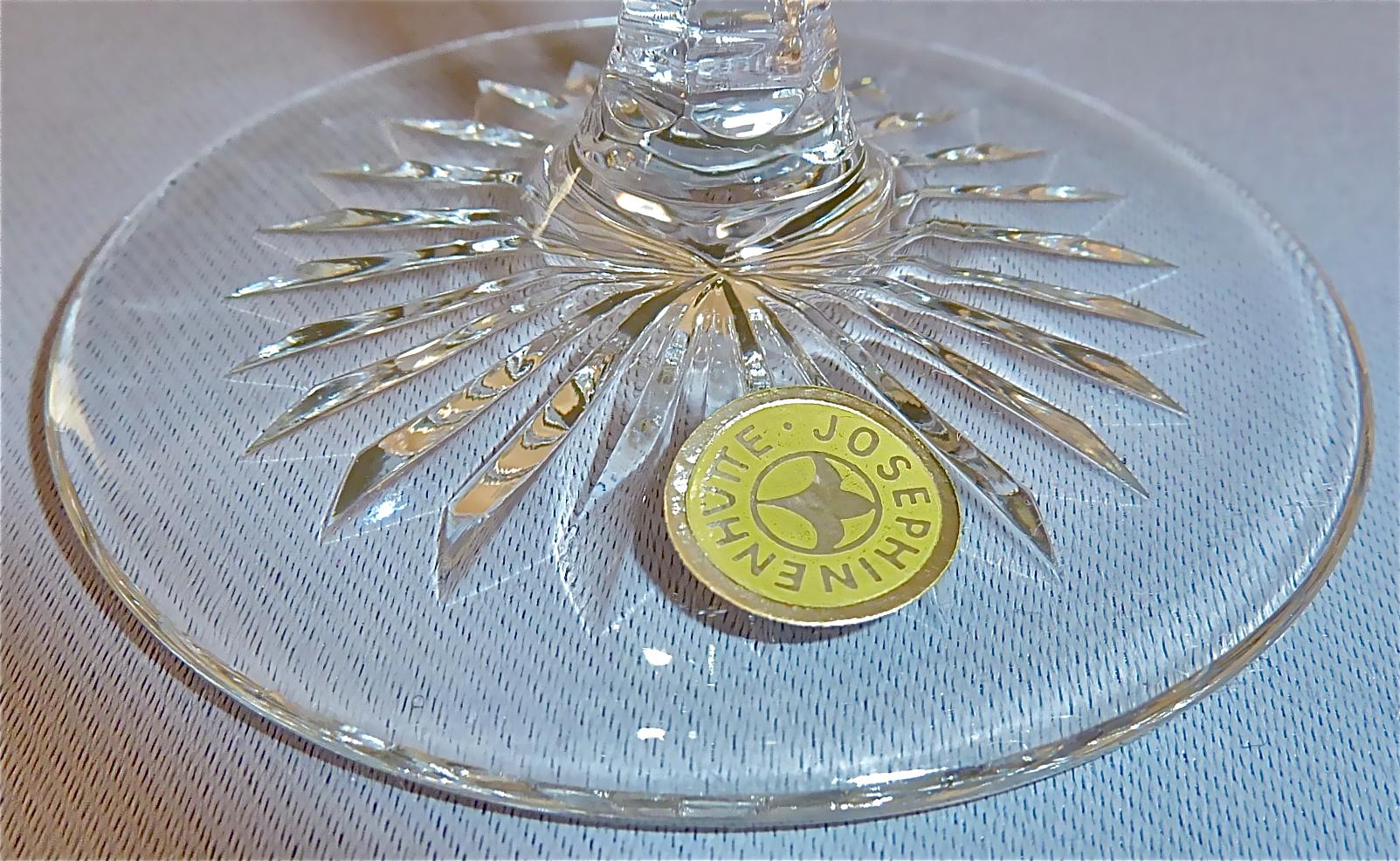 Precious 6 Cocktail Beer Glasses Gold Crystal Stemware Josephinenhuette Moser 1