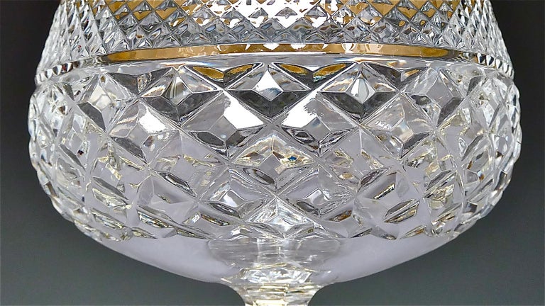 Precious 6 Cognac Glasses Gold Crystal Glass Stemware Josephinenhuette Moser For Sale 3