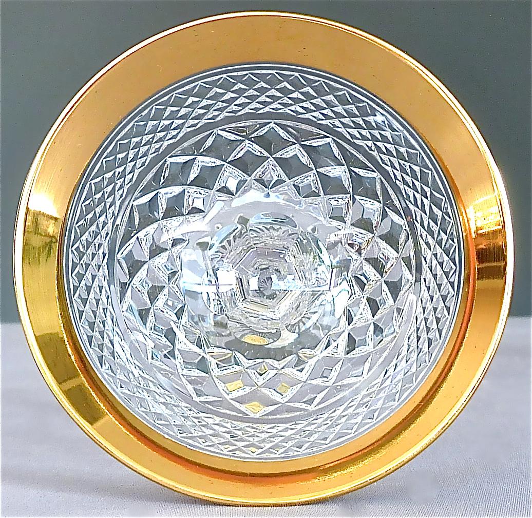 Mid-20th Century Precious 6 Liqueur Glasses Gold Crystal Glass Stemware Josephinenhuette Moser
